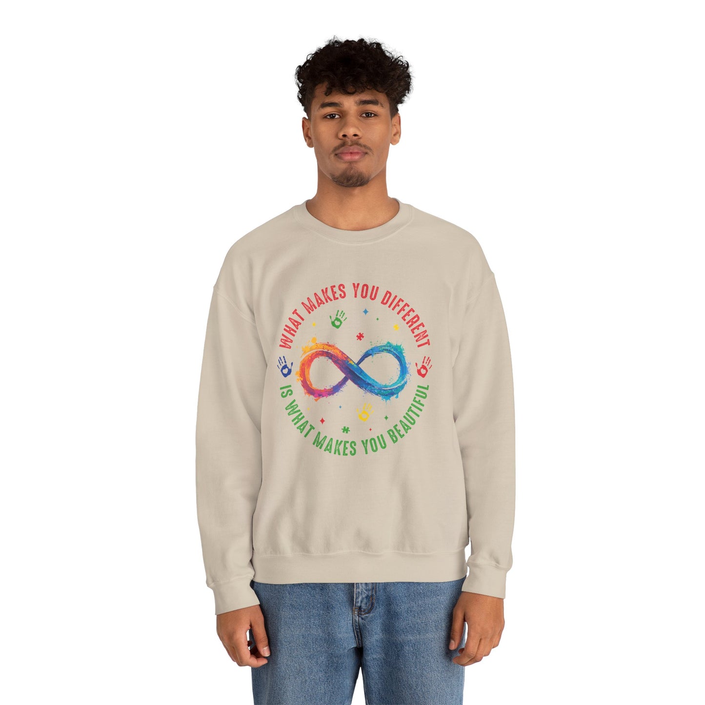 What Makes You Different Makes You Beautiful Sweatshirt | Neurodiversity Acceptance Crewneck