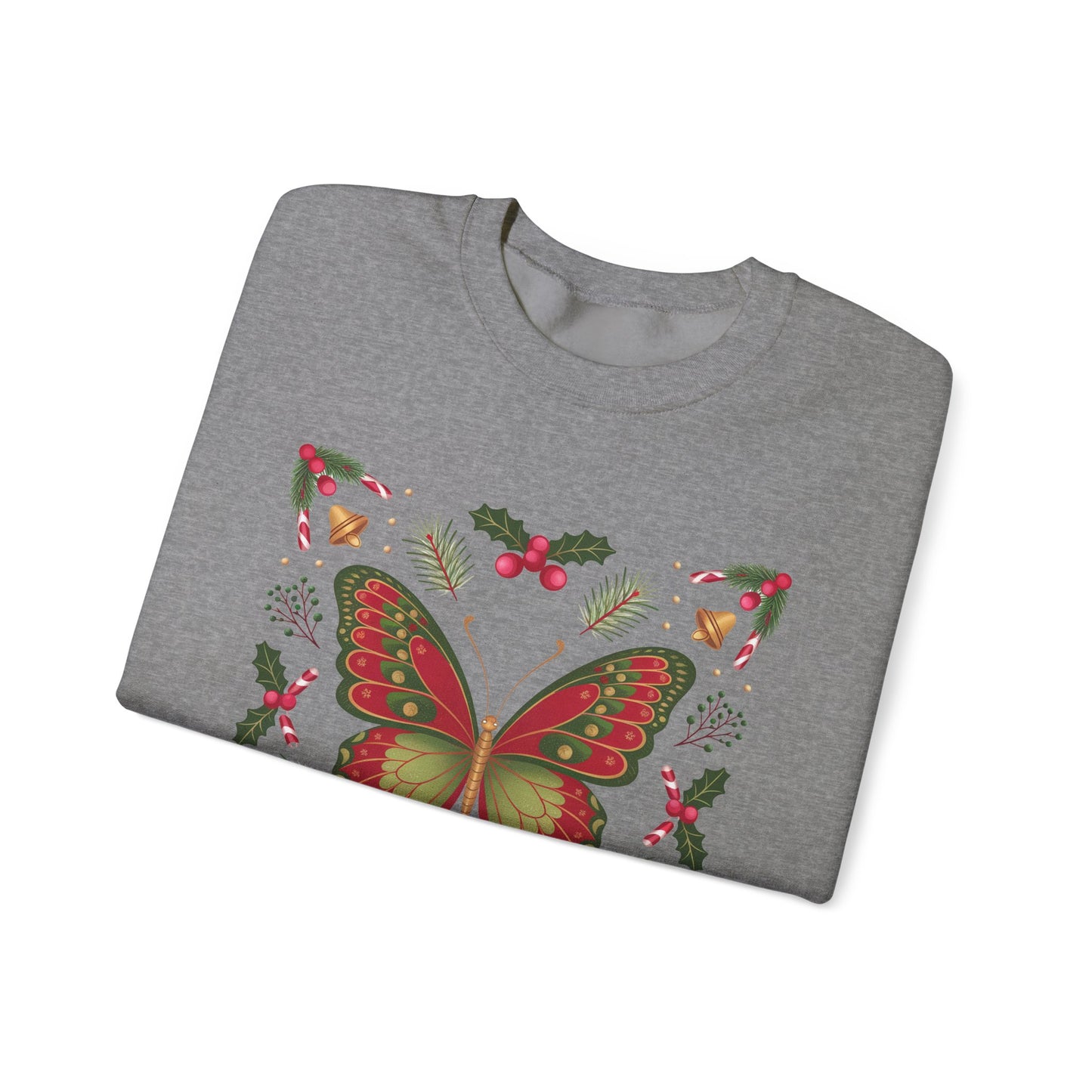 Holiday Butterfly Sweatshirt | Supported to Soar Collection | Cozy Christmas Pullover