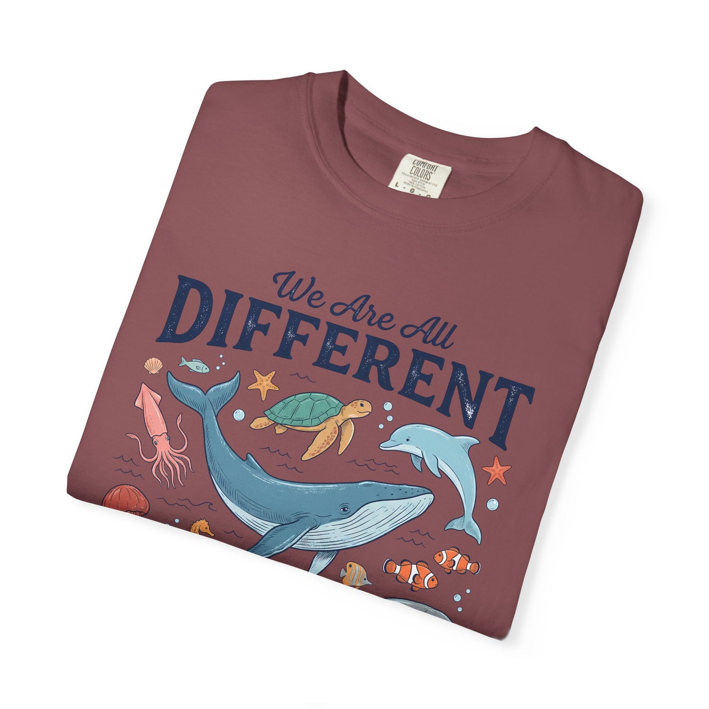 We Are All Different But In This School We All Swim Together Shirt | Comfort Colors Inclusion Shirt