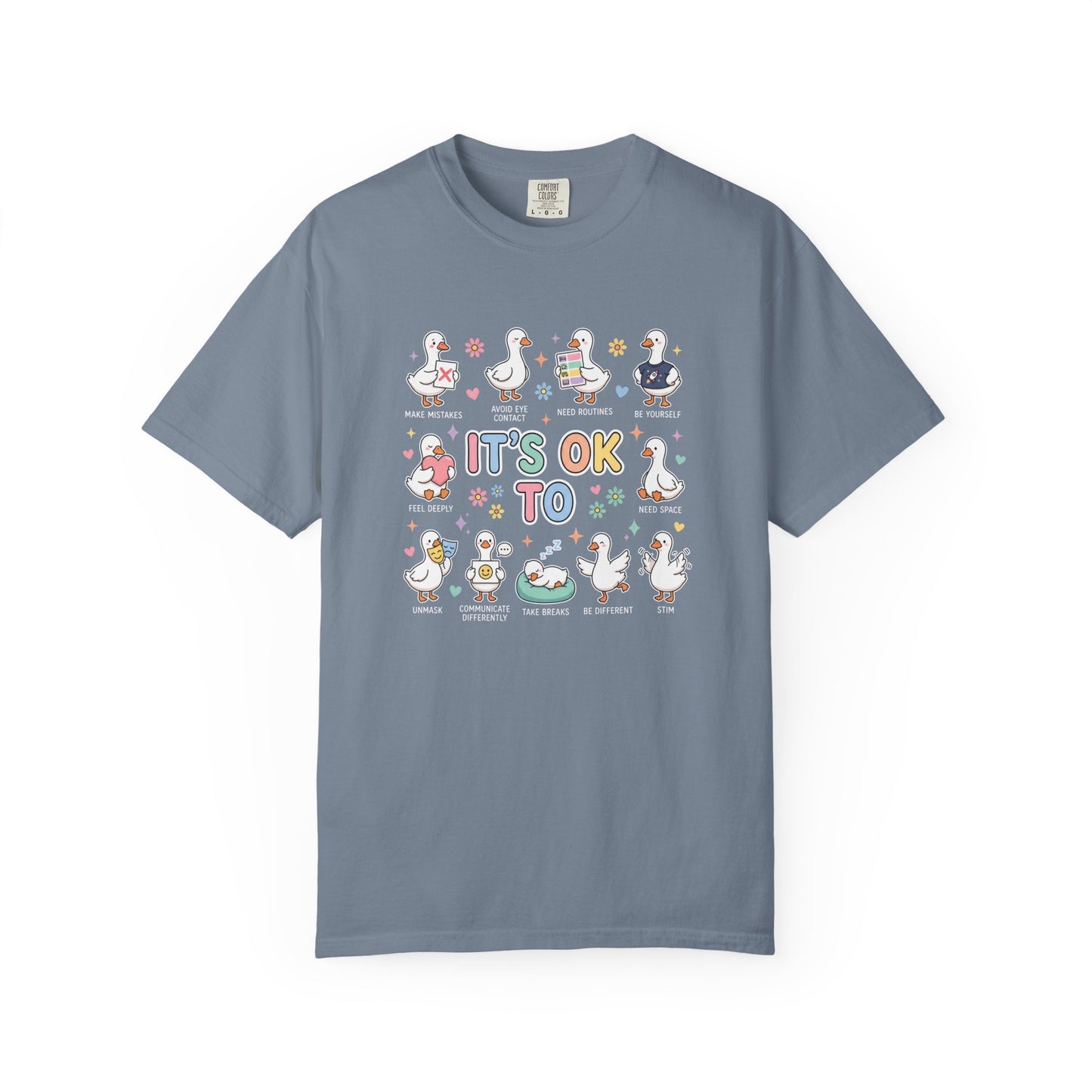 It’s OK To T Shirt | Autism Awareness & Neurodiversity Acceptance Tee | Comfort Colors Inclusive Graphic Shirt