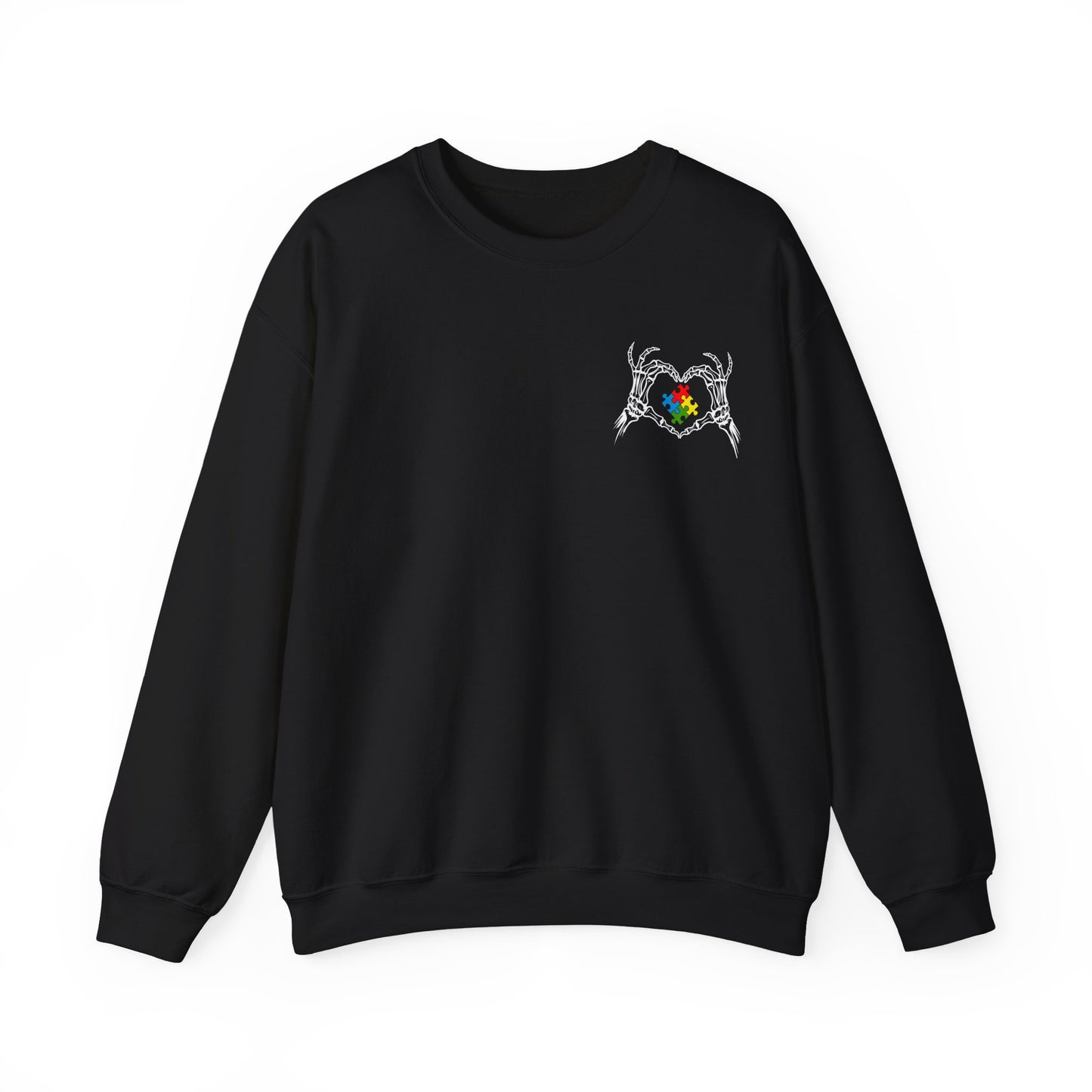 Inclusive Skeleton Puzzle Piece Shirt | Neurodiversity & Kindness Graphic Pullover
