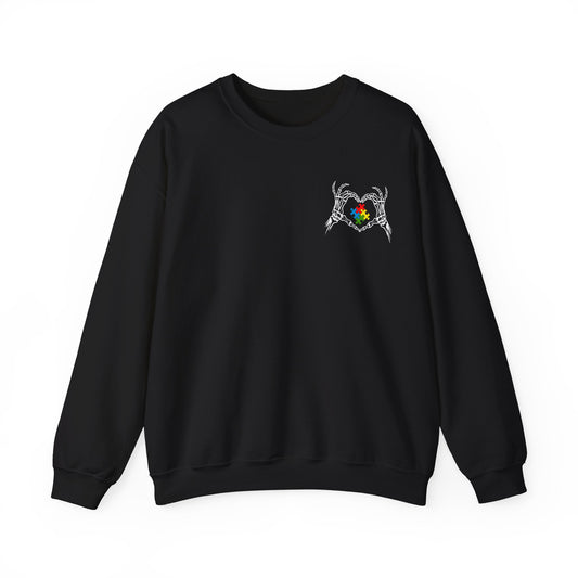 Inclusive Skeleton Puzzle Piece Shirt | Neurodiversity & Kindness Graphic Pullover