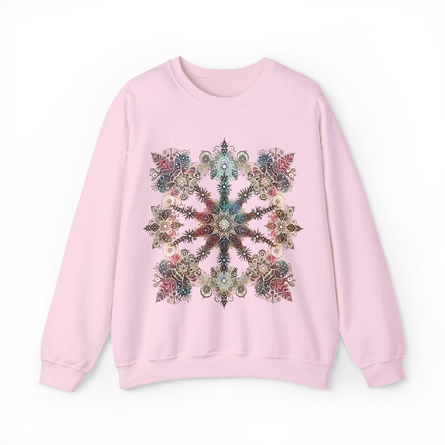 Radiant Frost Snowflake Sweatshirt | The Anchored Bloom Winter’s Mosaic Collection