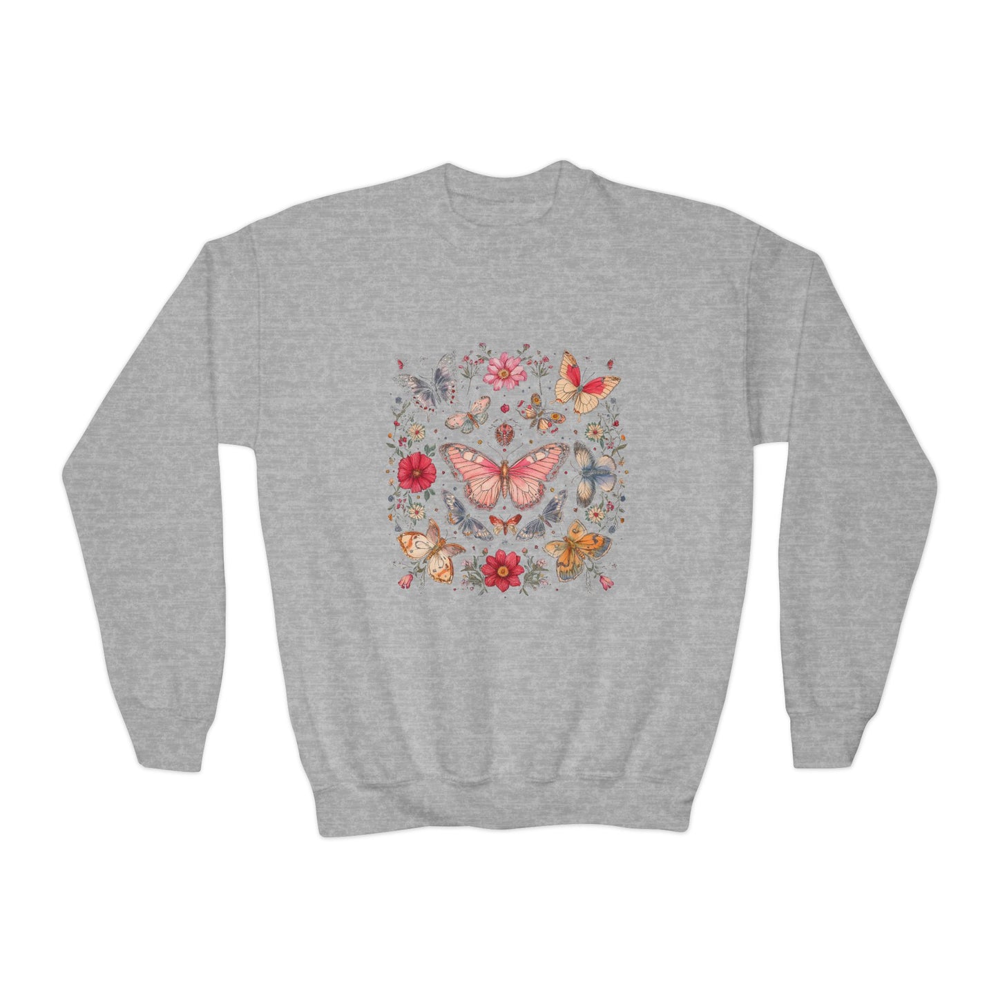 Boho Bloom Butterfly Youth Sweatshirt