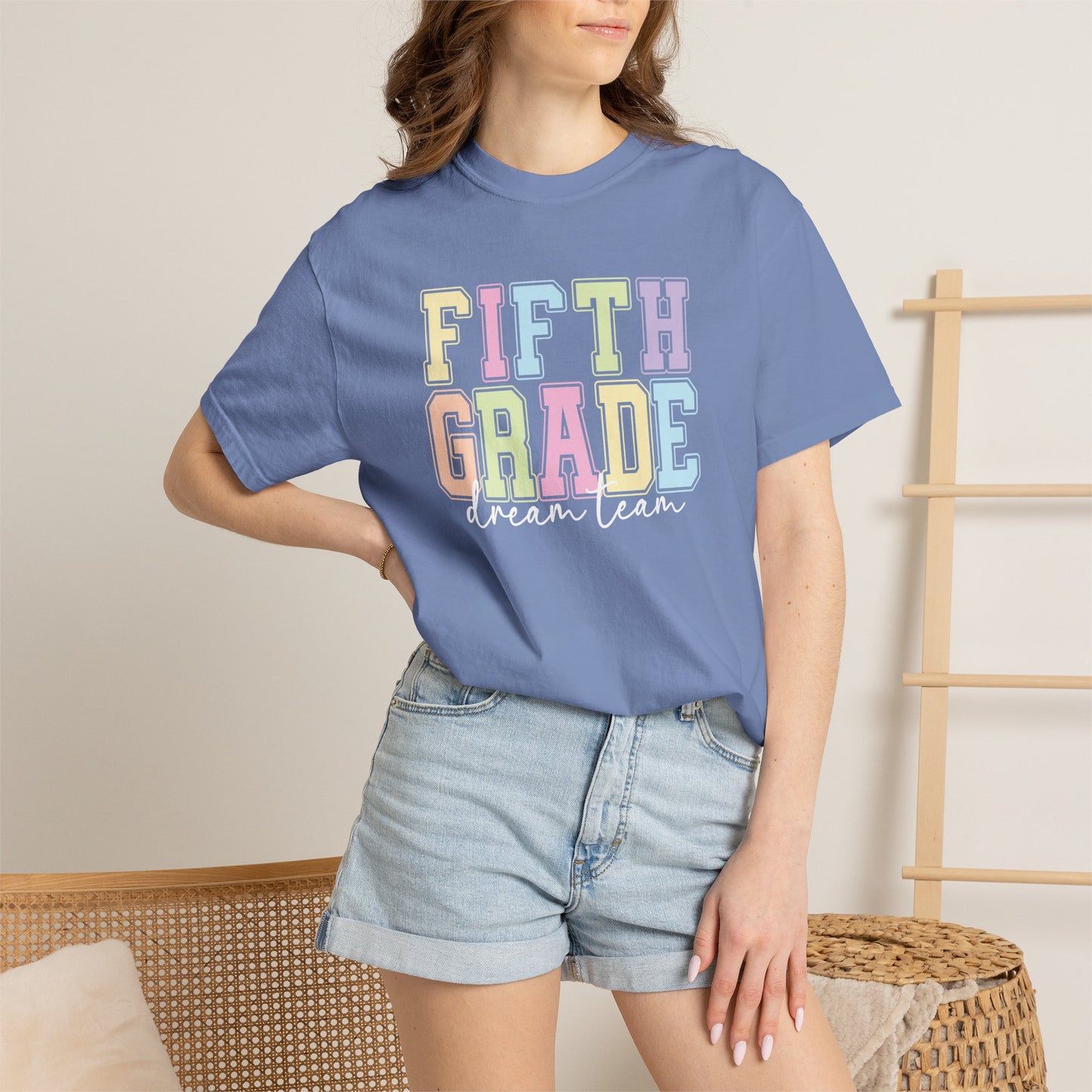 Fifth Grade Dream Team Comfort Colors® Teacher Shirt | Grade Level Teacher T-Shirt