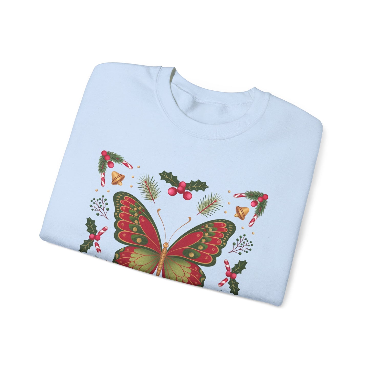 Holiday Butterfly Sweatshirt | Supported to Soar Collection | Cozy Christmas Pullover