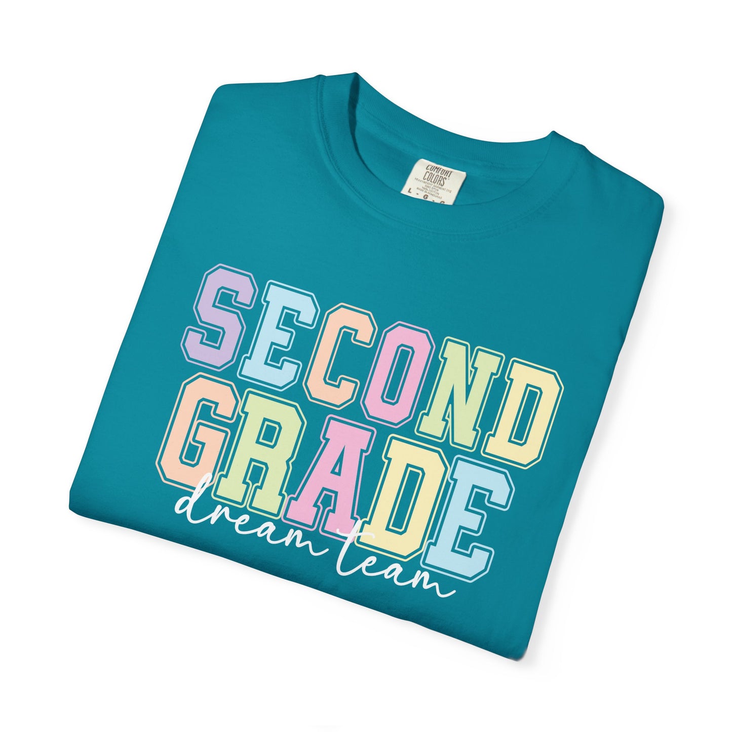 Second Grade Dream Team Comfort Colors® Teacher Shirt | Grade Level Teacher T-Shirt