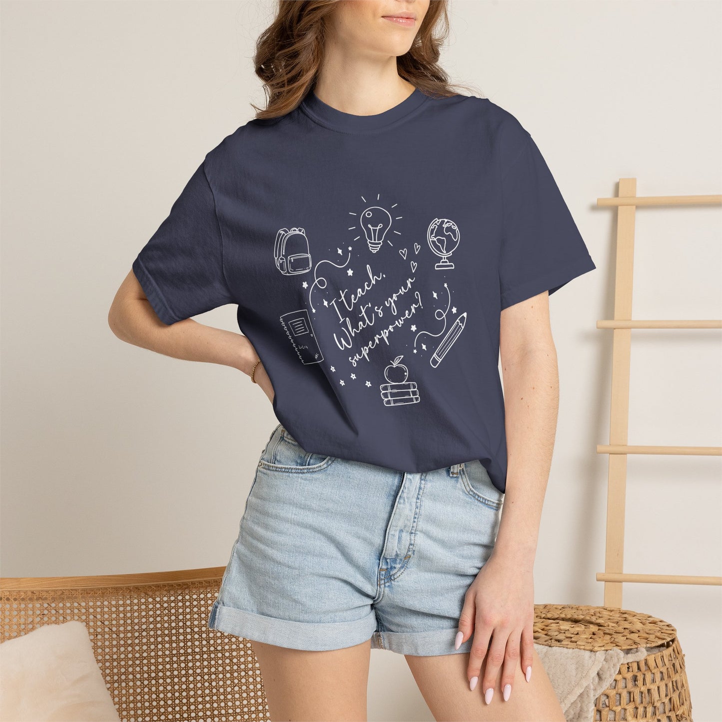 Superpower Teacher Shirt | Comfort Colors Teacher T-Shirt