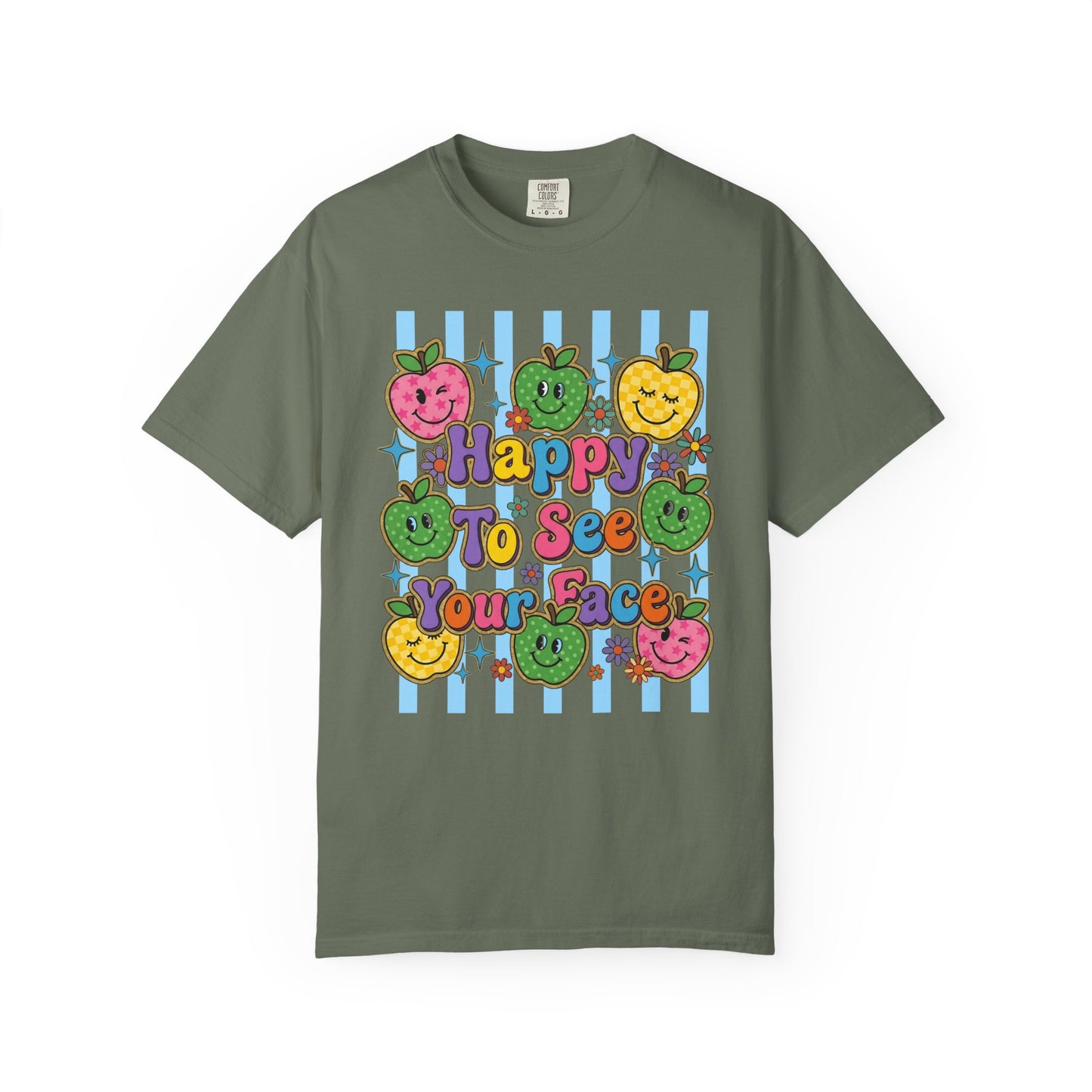 Happy To See Your Face Teacher Shirt |  Retro Comfort Colors Back to School Shirt