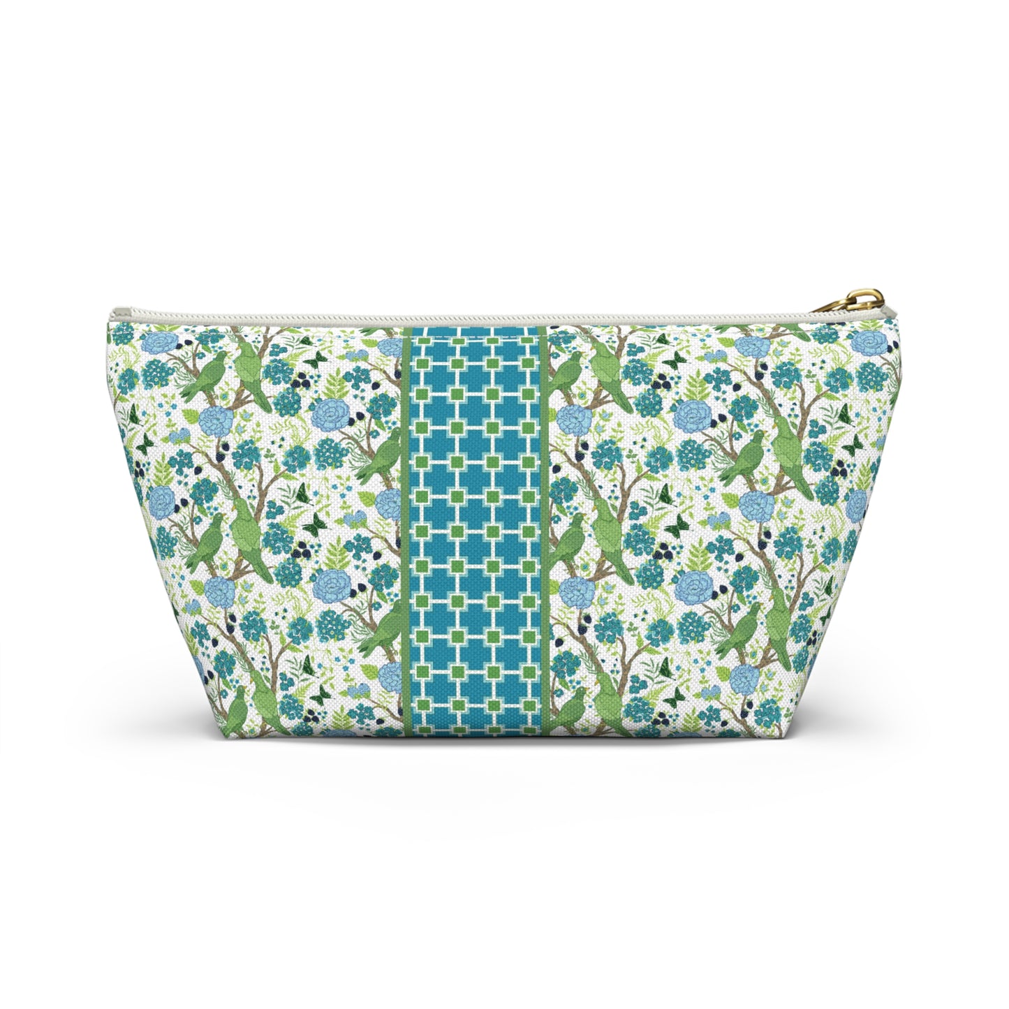 Personalized Classic Floral Accessory Pouch | Coordinating Cosmetic & Travel Bag
