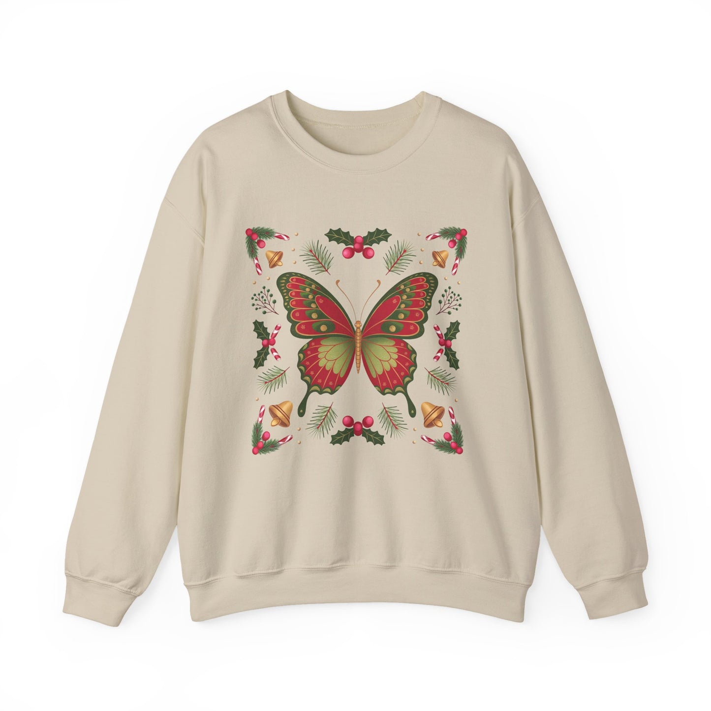 Holiday Butterfly Sweatshirt | Supported to Soar Collection | Cozy Christmas Pullover