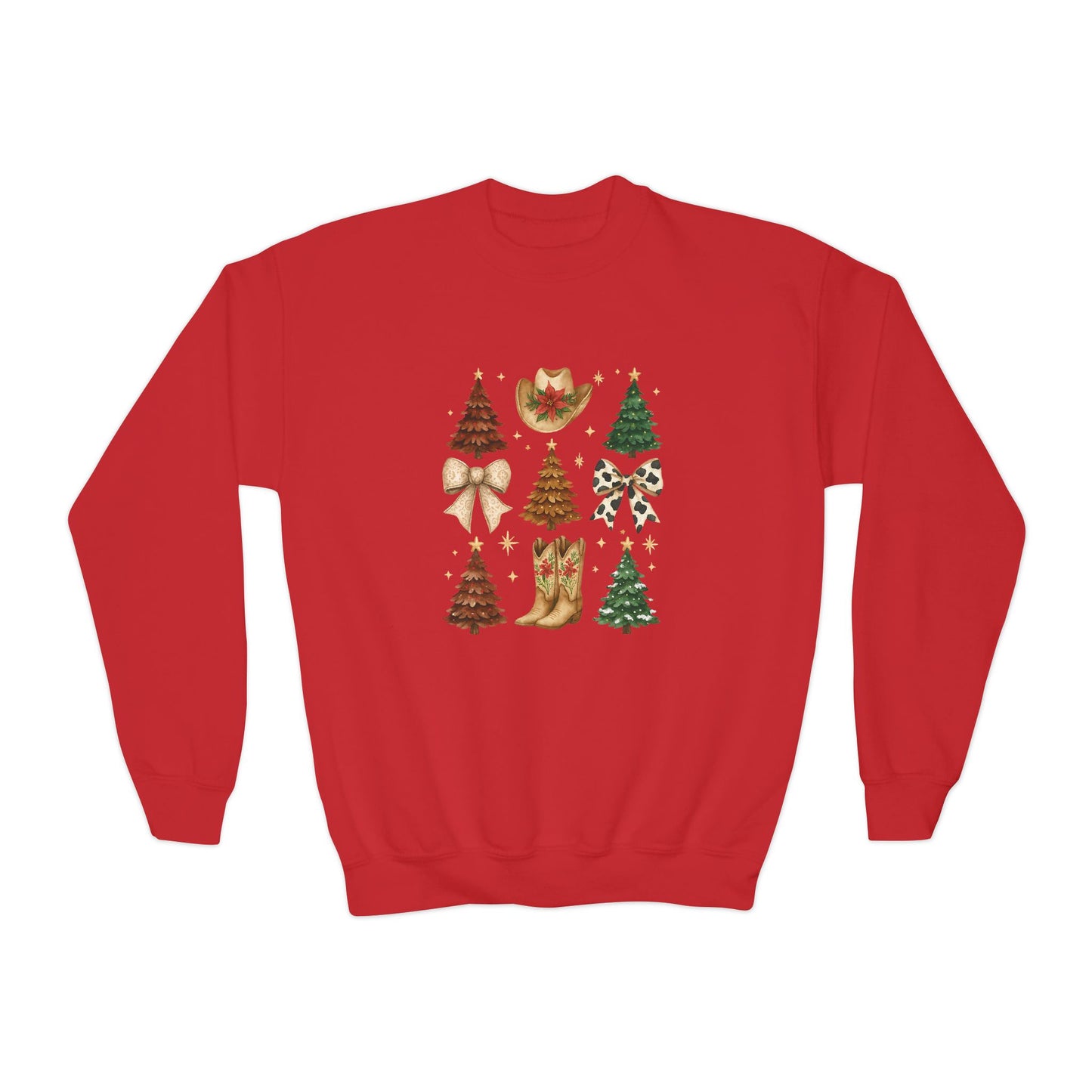 Cowgirl Christmas Youth Sweatshirt – Western Holiday Pullover for Kids