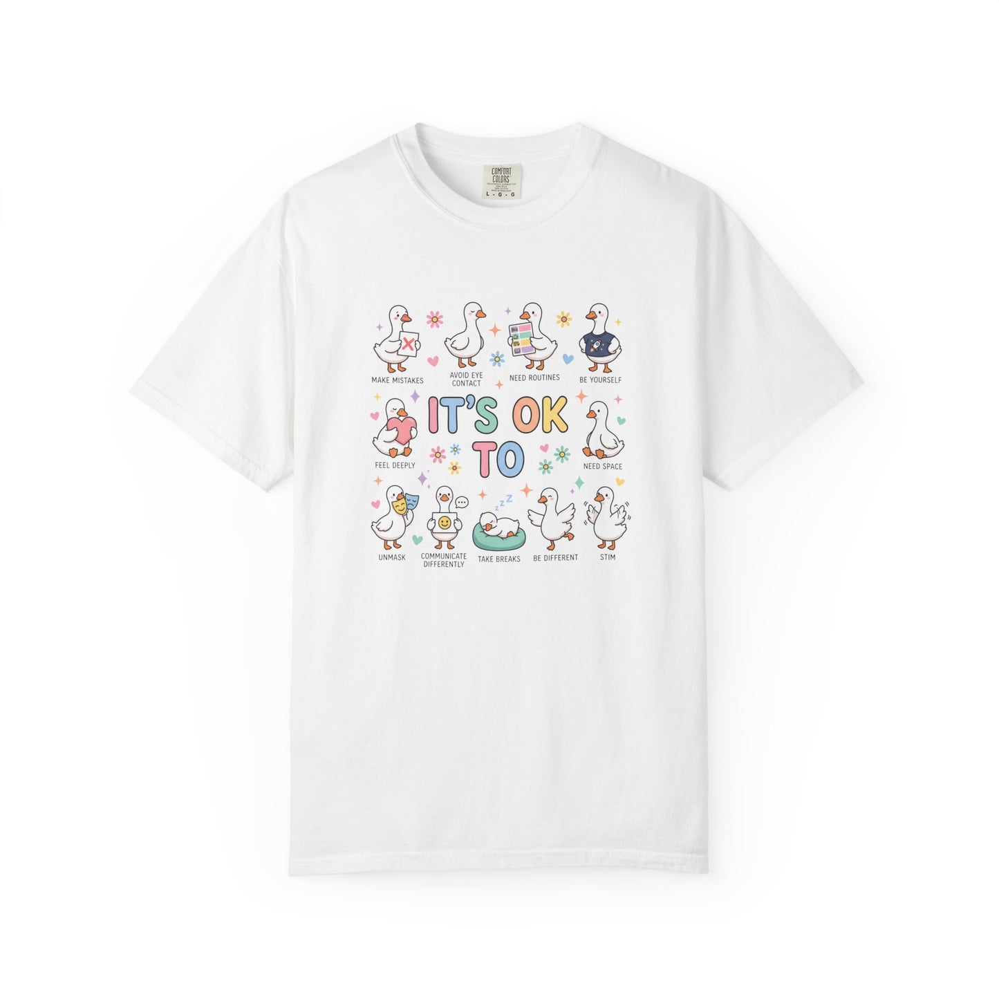 It’s OK To T Shirt | Autism Awareness & Neurodiversity Acceptance Tee | Comfort Colors Inclusive Graphic Shirt