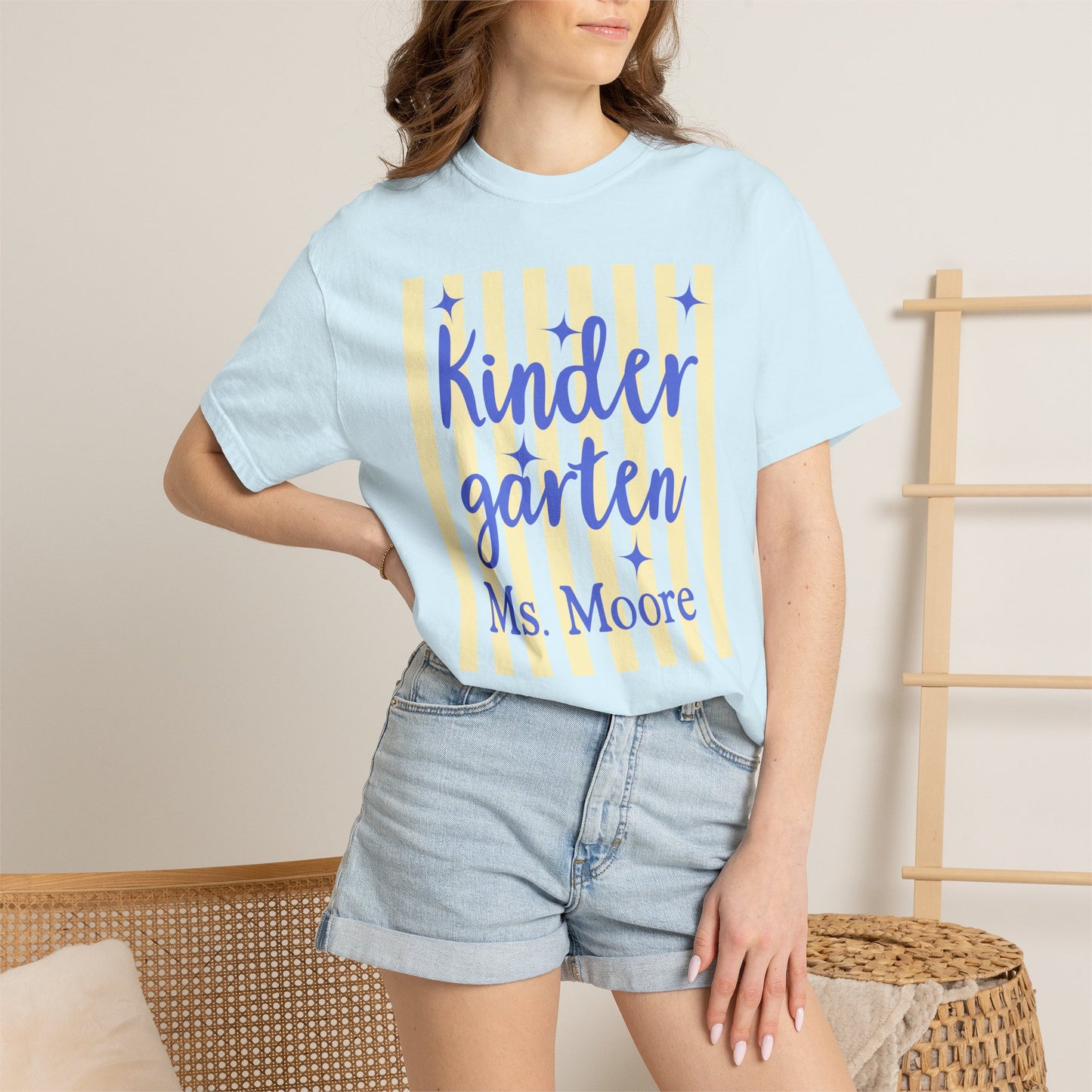 Personalized Kindergarten Teacher Shirt | Custom Matching Kindergarten Teacher Comfort Colors T-Shirt