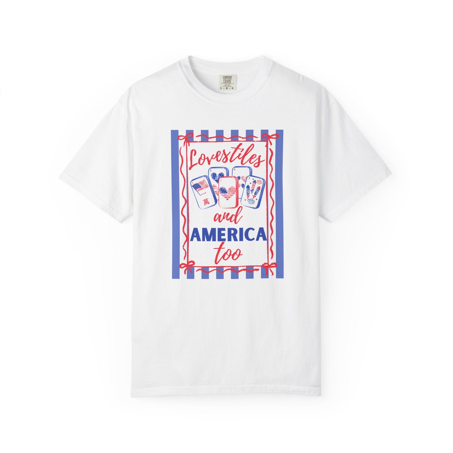 Loves Tiles and America Too Comfort Colors T-Shirt