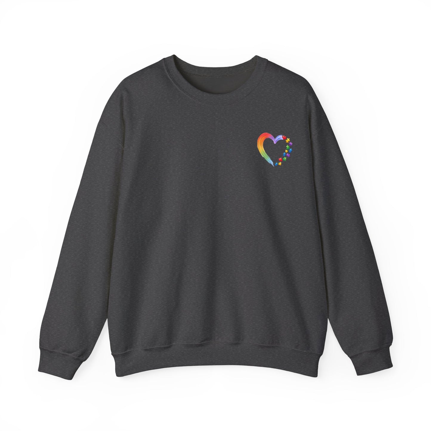 Autism Awareness Heart Sweatshirt | Neurodiversity Support Crewneck