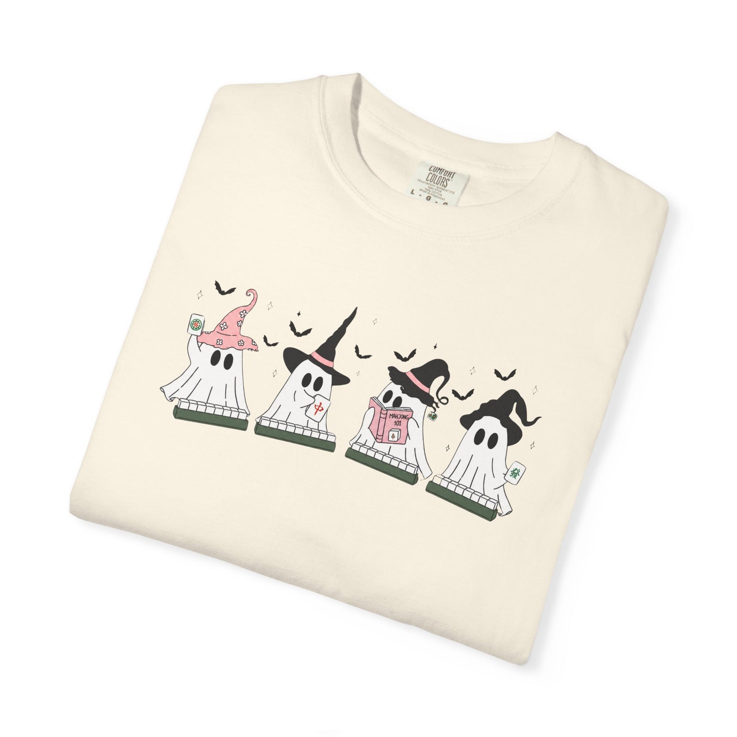 Cute Ghost Mahjong T-Shirt | Mahjong Halloween Tee