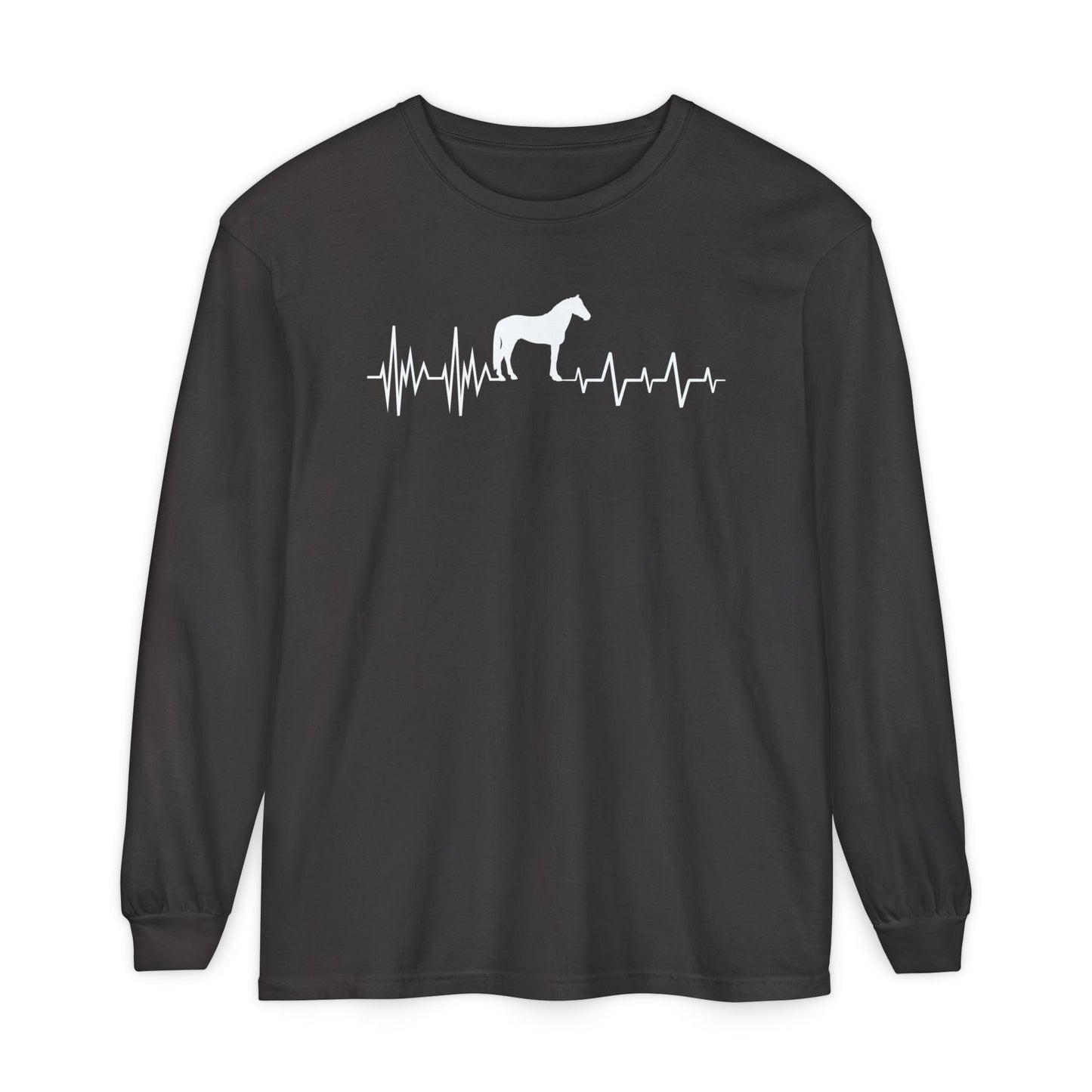 Regulated by Horses: Heartbeat Long sleeve Tee | Adult