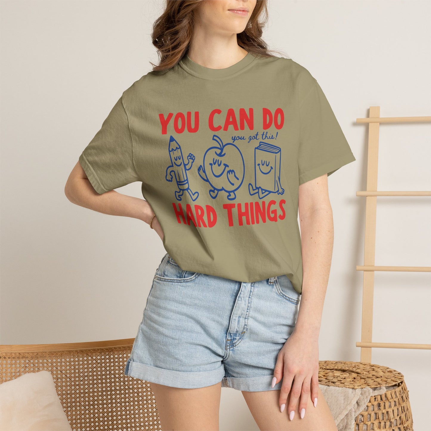 You Can Do Hard Things Teacher Shirt | Motivational Comfort Colors T-Shirt