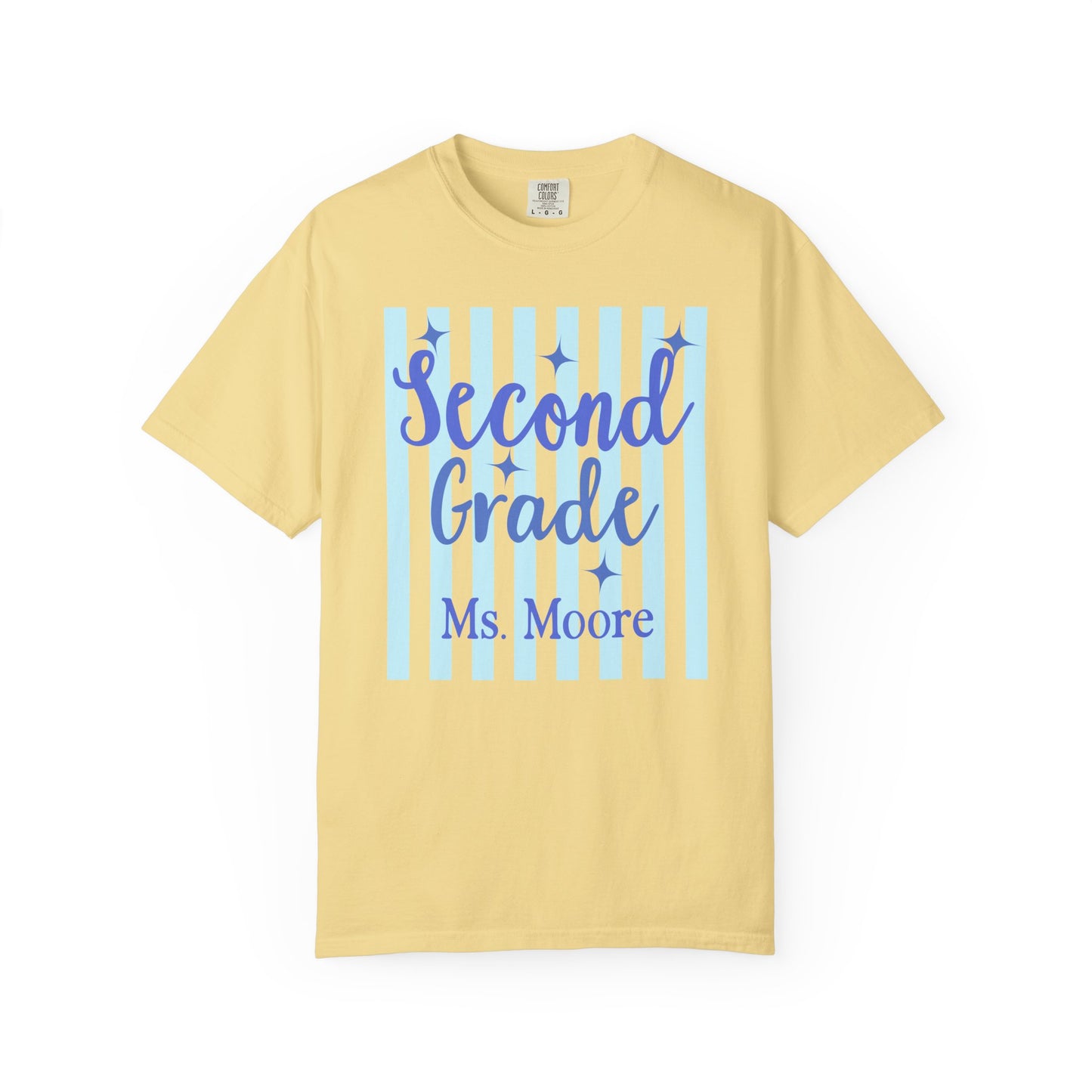 Personalized Second Grade Teacher Shirt | Custom Matching Second Grade Teacher Comfort Colors T-Shirt