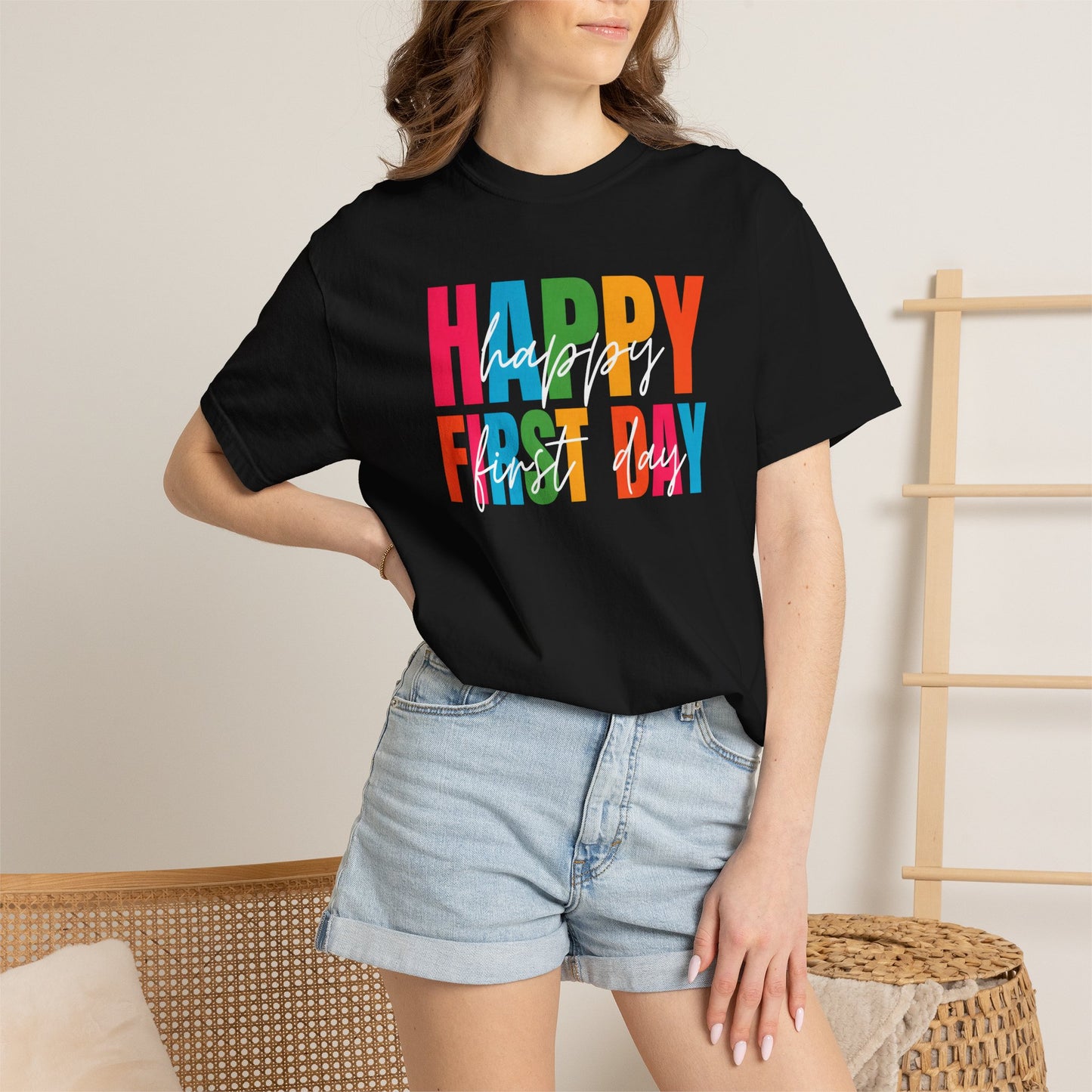 Happy First Day Comfort Colors® School Staff Shirt | First Day of School T-Shirt