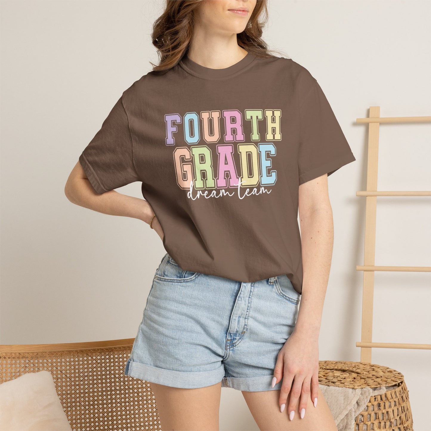 Fourth Grade Dream Team Comfort Colors® Teacher Shirt | Grade Level Teacher T-Shirt
