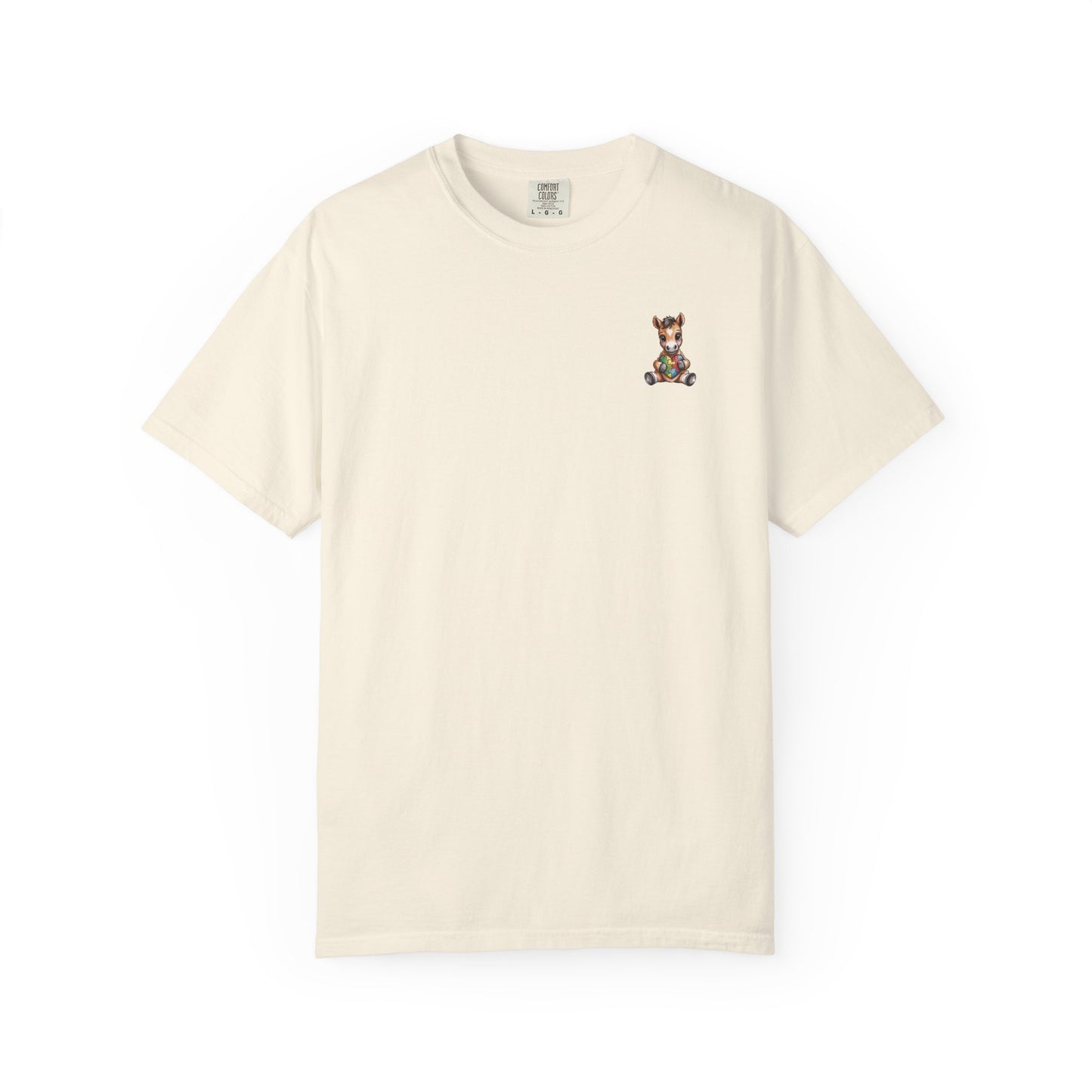Horse & Heart Autism Awareness T Shirt | Comfort Colors Neurodiversity Support Tee