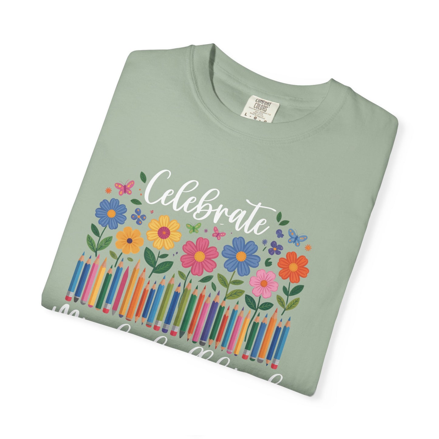 Blooming Minds of All Kinds T Shirt | Comfort Colors Inclusive Classroom Tee | Autism Awareness & Neurodiversity Shirt