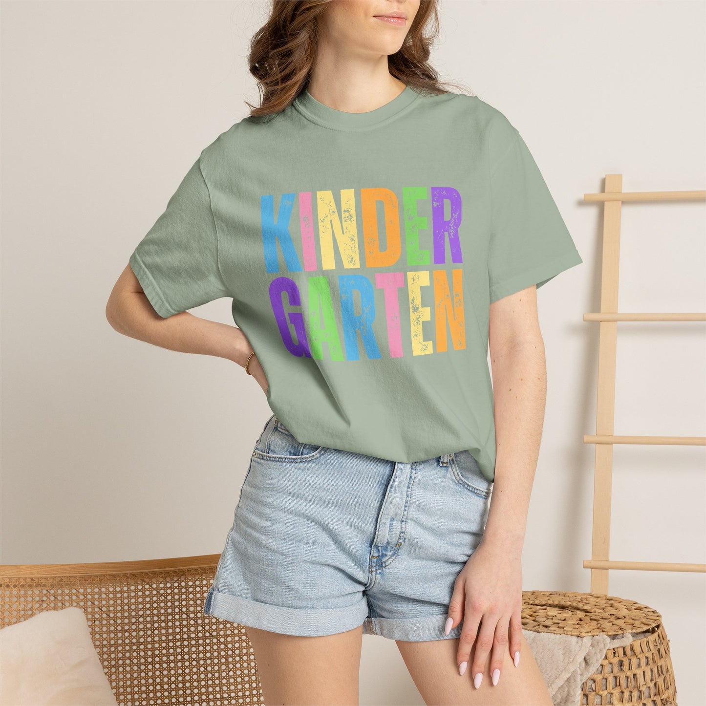 Kindergarten Comfort Colors® T-Shirt | Grade Level Teacher Shirt