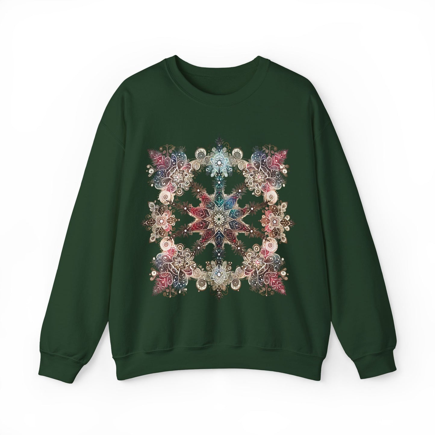 Radiant Frost Snowflake Sweatshirt | The Anchored Bloom Winter’s Mosaic Collection