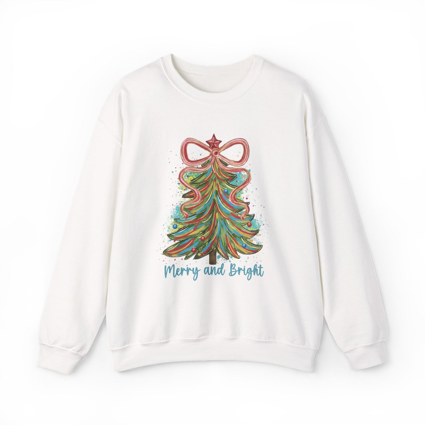 Merry and Bright Christmas Sweatshirt | Festive Holiday Crewneck