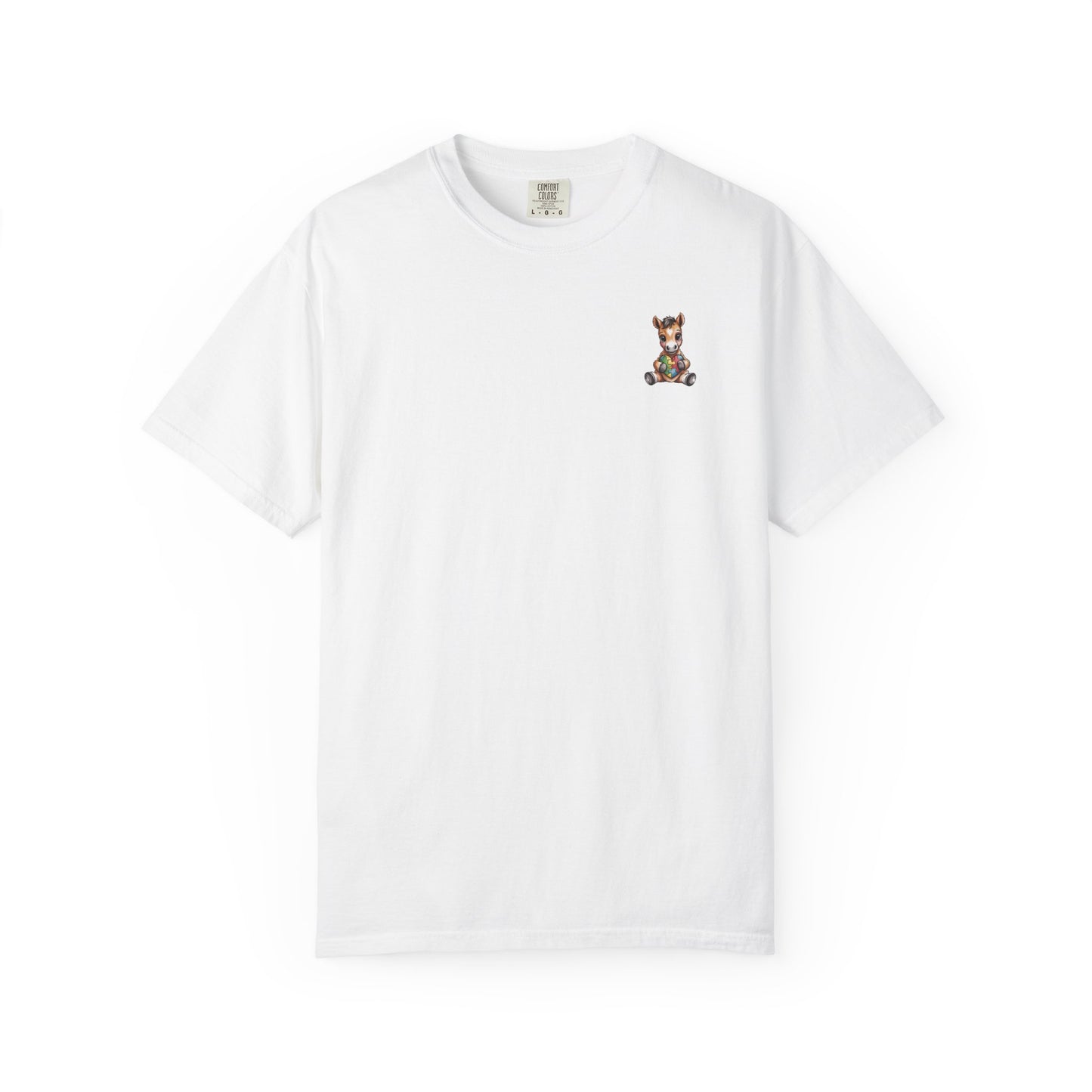 Horse & Heart Autism Awareness T Shirt | Comfort Colors Neurodiversity Support Tee