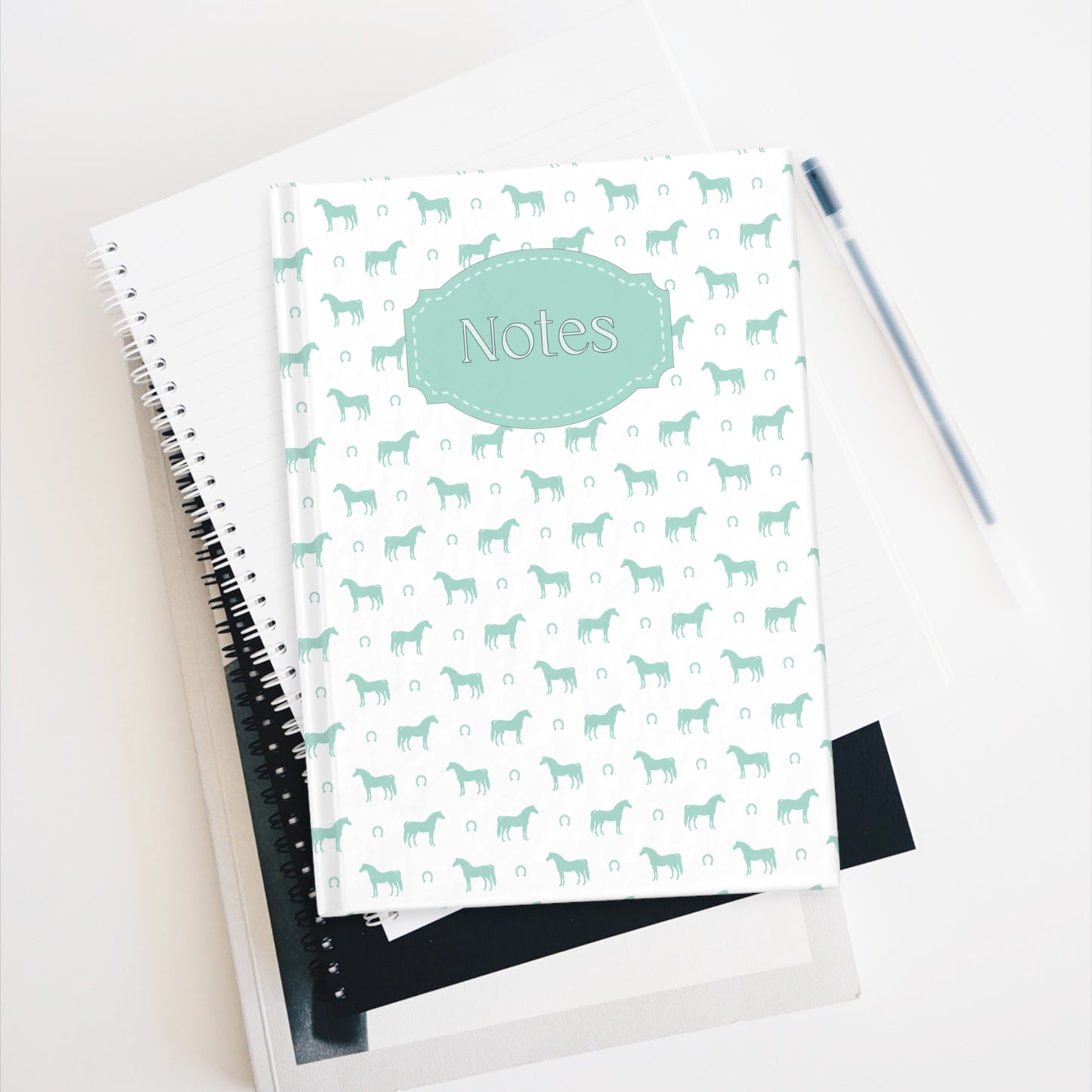 Personalized Horse Pattern Hardcover Journal for Everyday Notes and Keepsakes