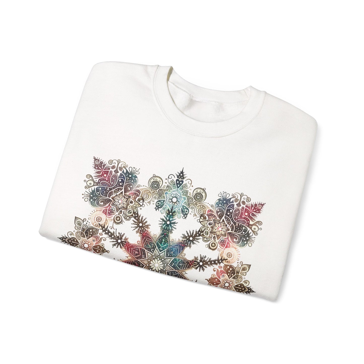 Radiant Frost Snowflake Sweatshirt | The Anchored Bloom Winter’s Mosaic Collection
