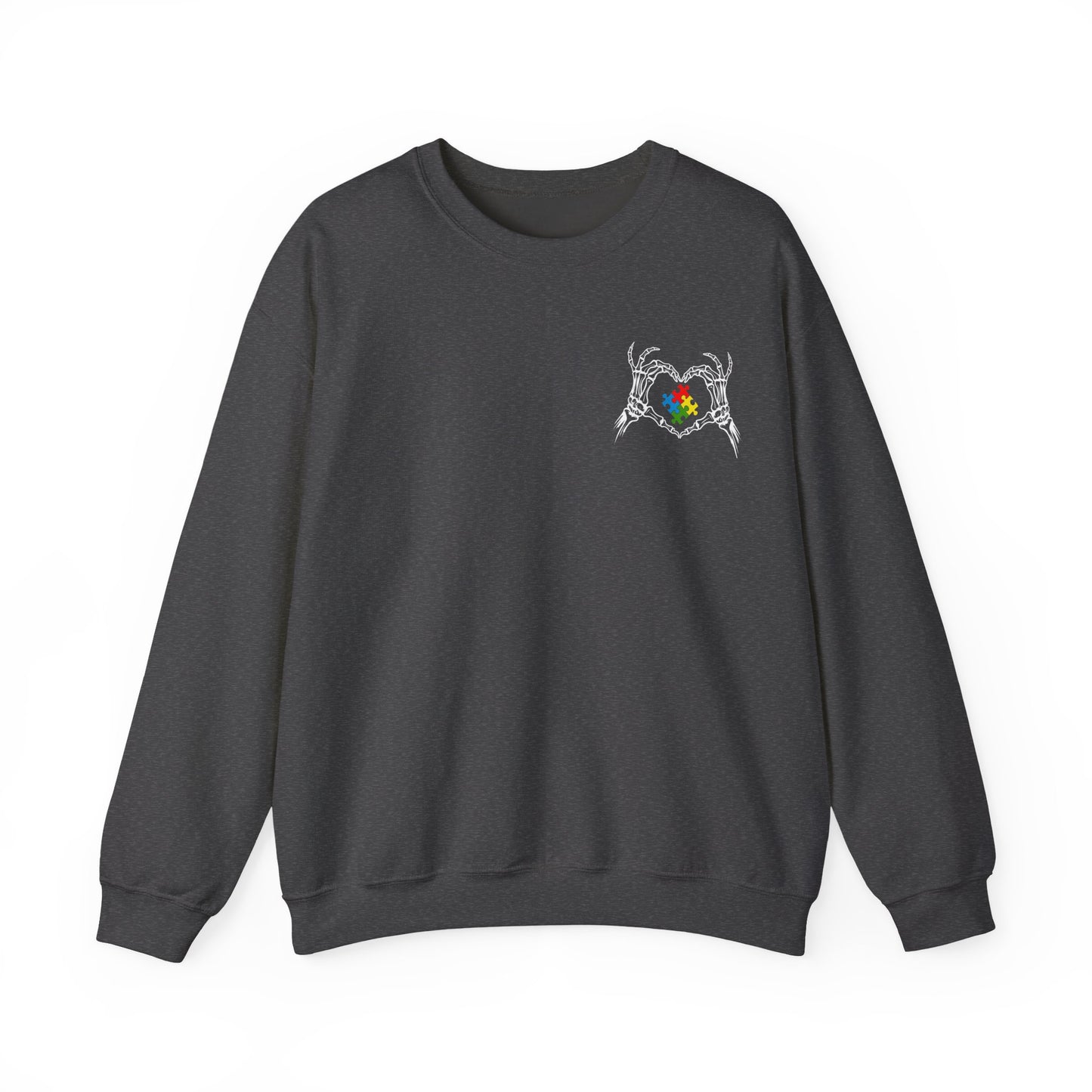 Inclusive Skeleton Puzzle Piece Shirt | Neurodiversity & Kindness Graphic Pullover