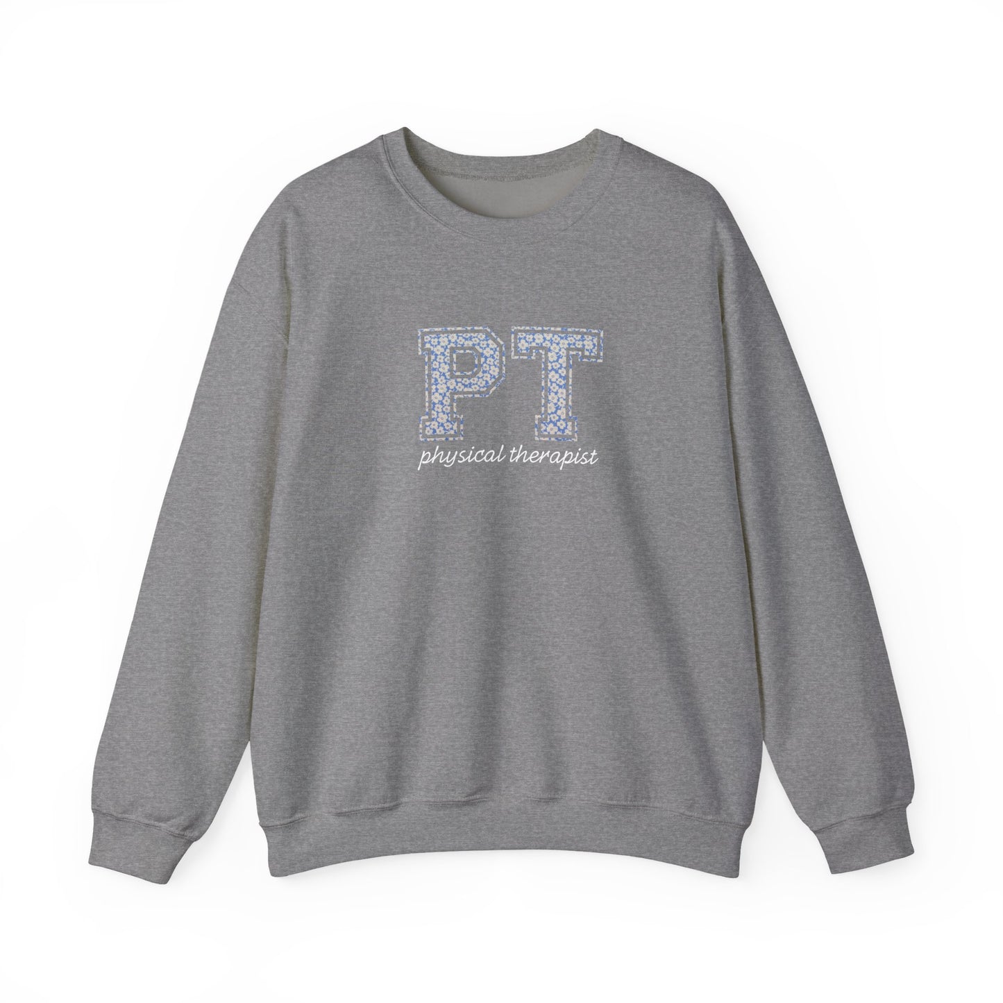 PT Sweatshirt | Collegiate Floral Crewneck | Physical Therapist Gift