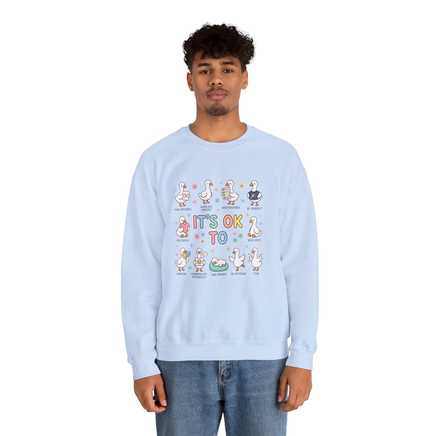 It’s OK To Sweatshirt | Inclusive Support Graphic Crewneck