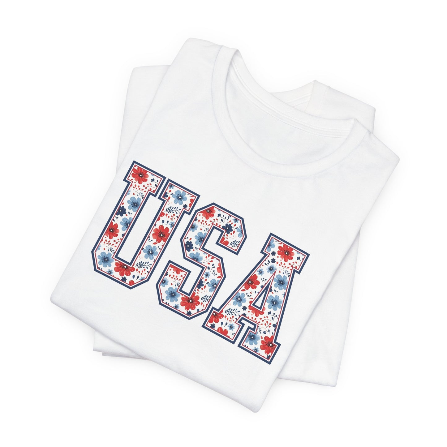 Floral USA Vintage Americana T-Shirt