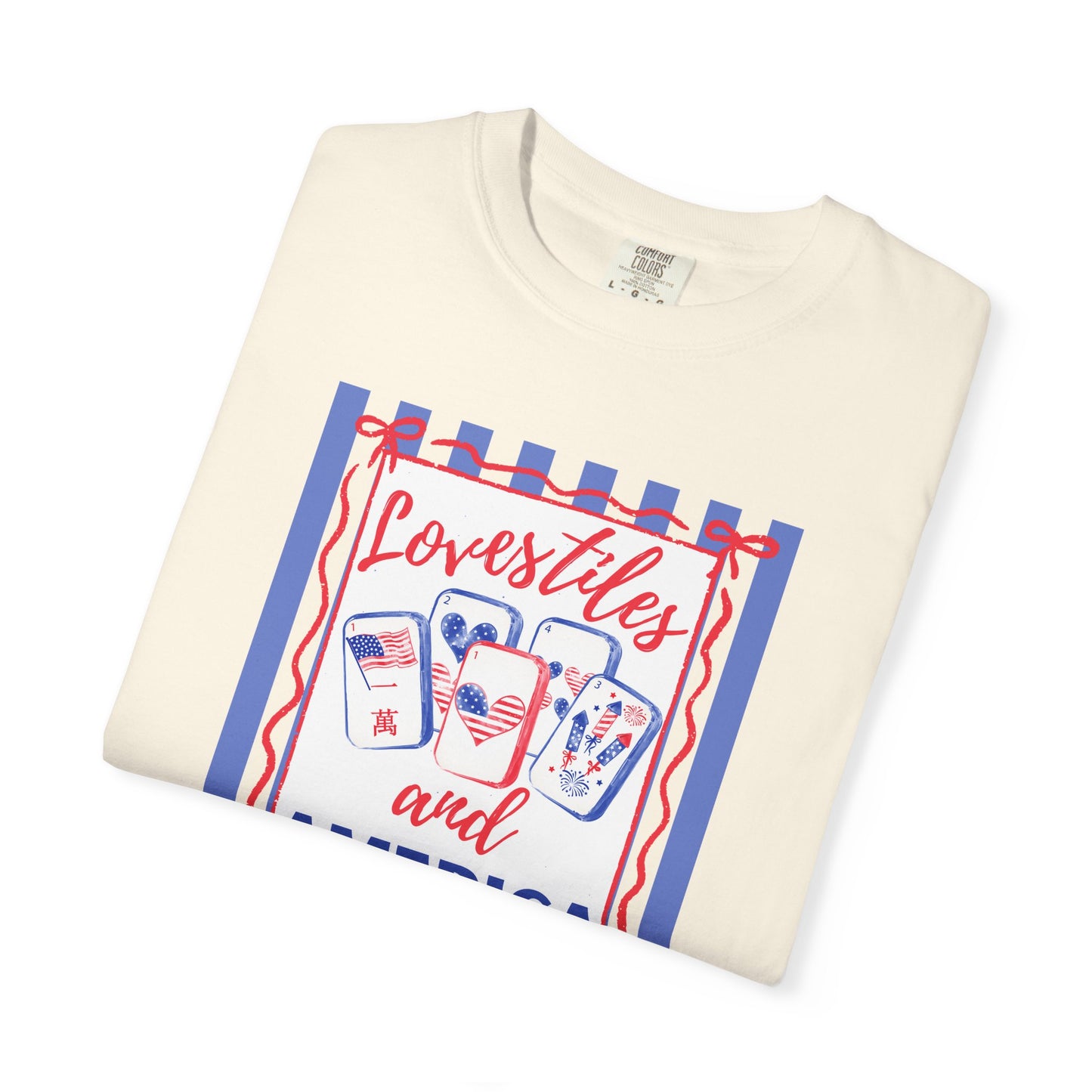 Loves Tiles and America Too Comfort Colors T-Shirt