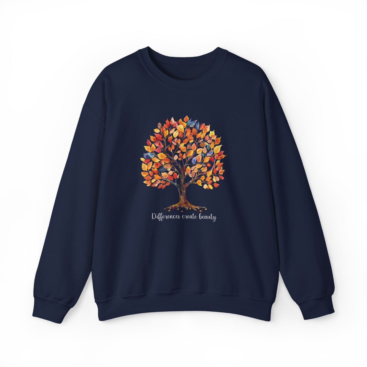 Fall Tree of Belonging Sweatshirt | Gildan Heavy Blend Crewneck