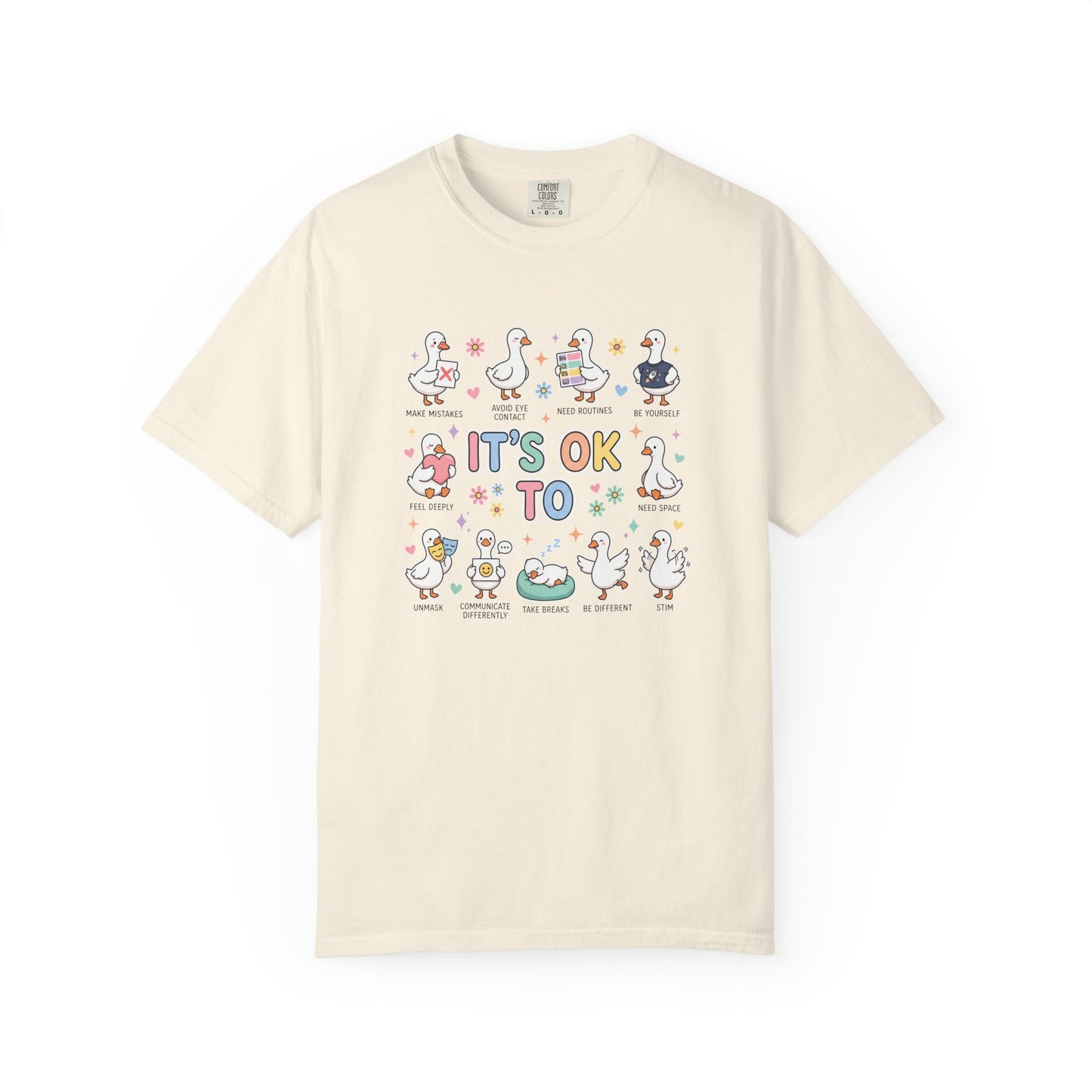 It’s OK To T Shirt | Autism Awareness & Neurodiversity Acceptance Tee | Comfort Colors Inclusive Graphic Shirt