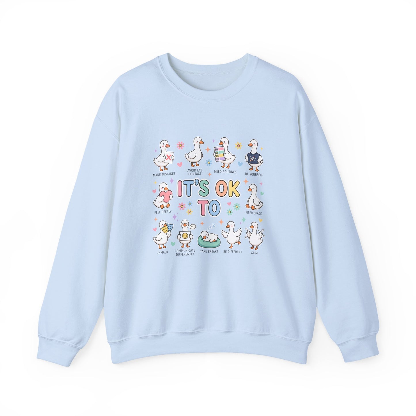 It’s OK To Sweatshirt | Inclusive Support Graphic Crewneck
