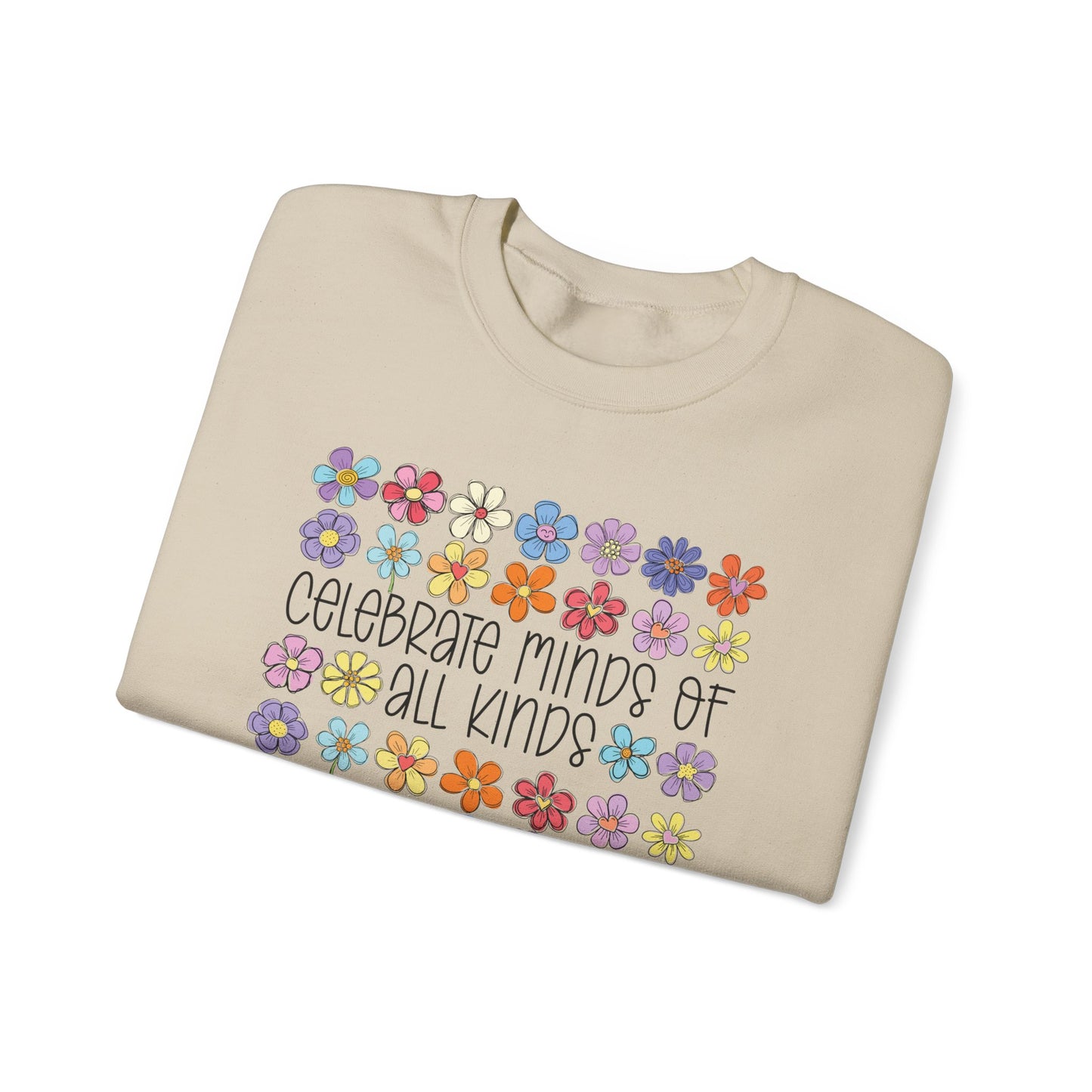 Celebrate Minds of All Kinds | Cozy Crewneck Sweatshirt
