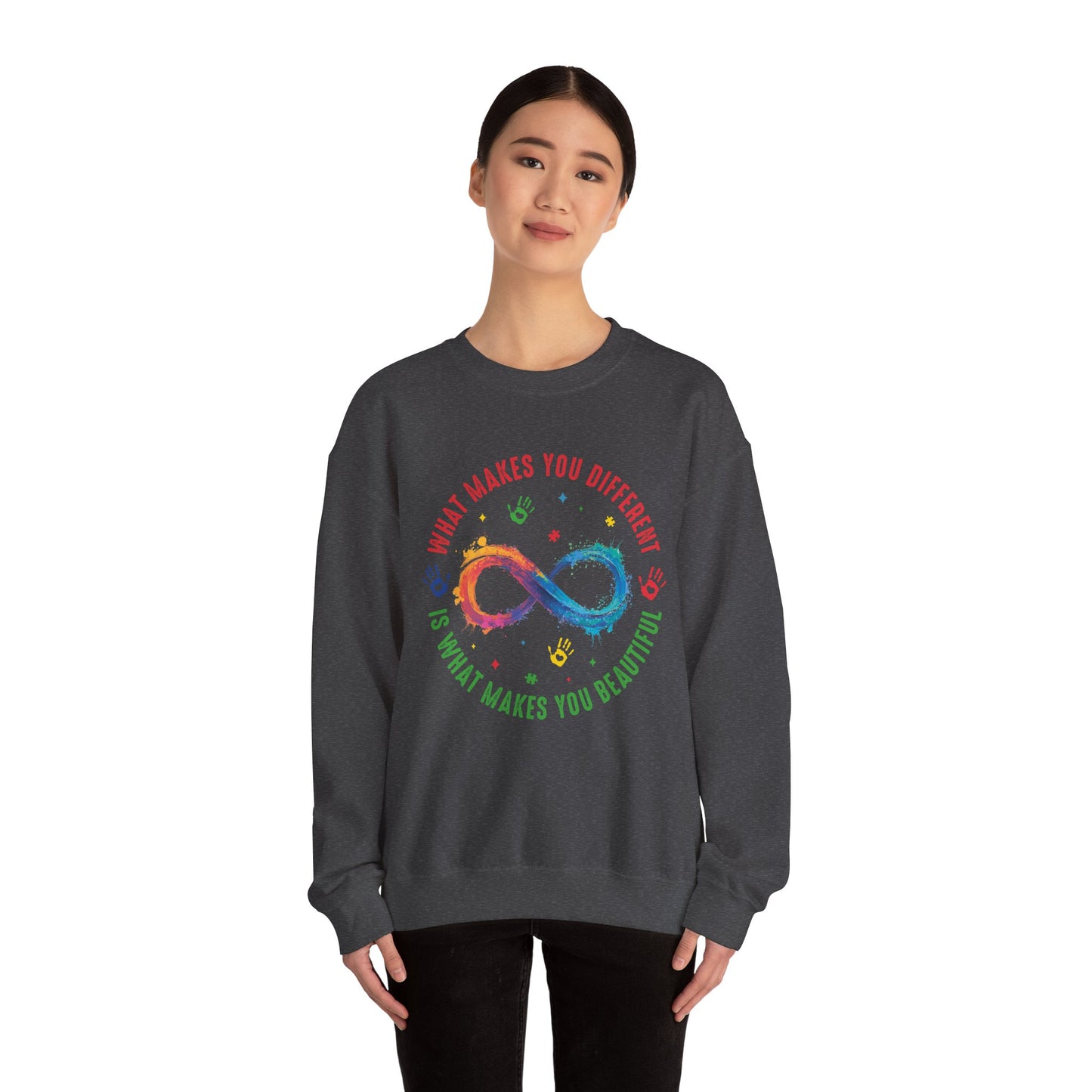 What Makes You Different Makes You Beautiful Sweatshirt | Neurodiversity Acceptance Crewneck