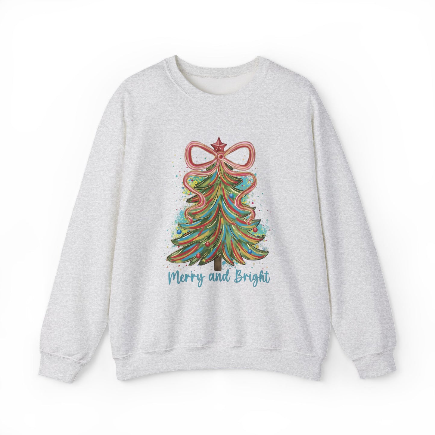 Merry and Bright Christmas Sweatshirt | Festive Holiday Crewneck