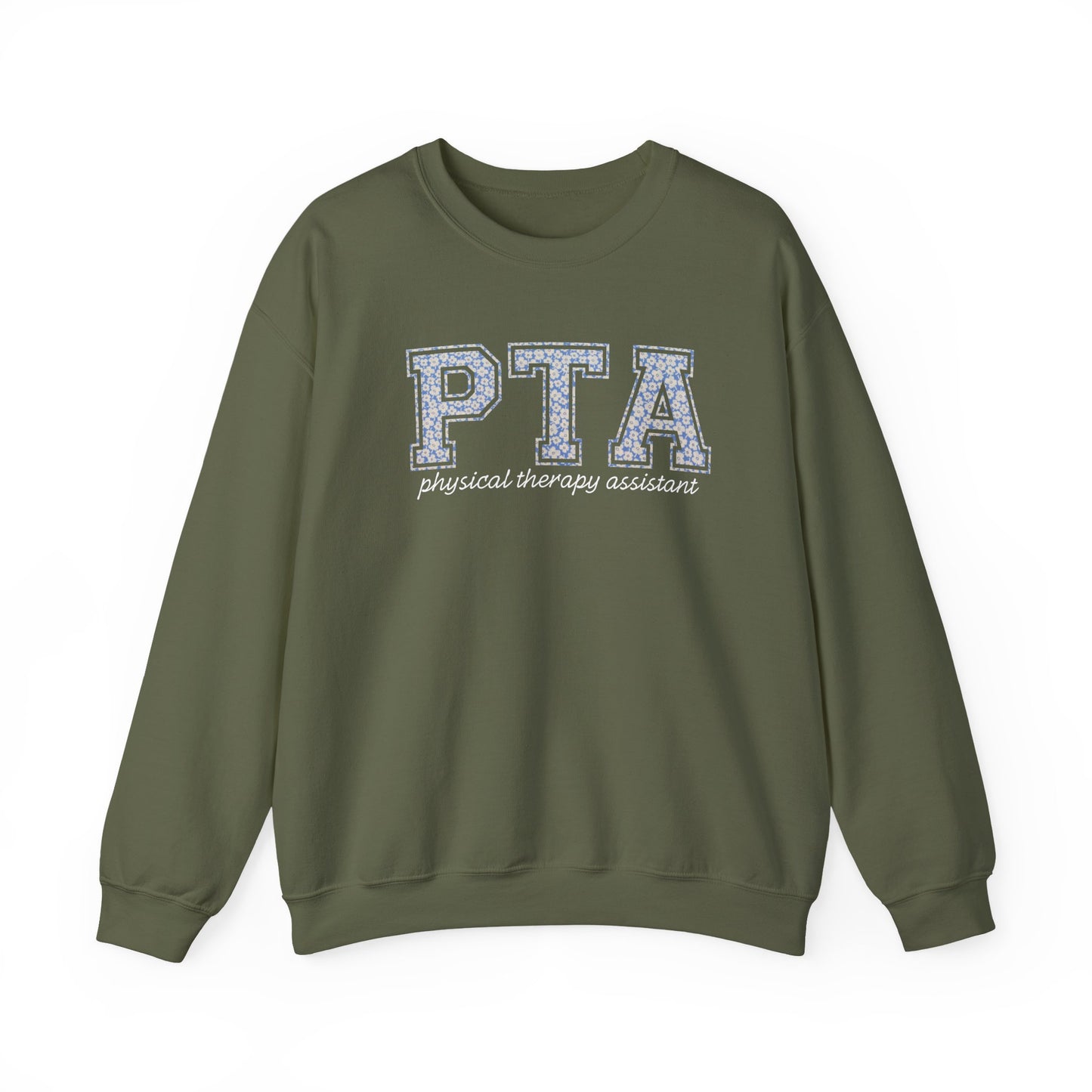 PTA Sweatshirt | Collegiate Floral Crewneck | Physical Therapist Assistant Gift