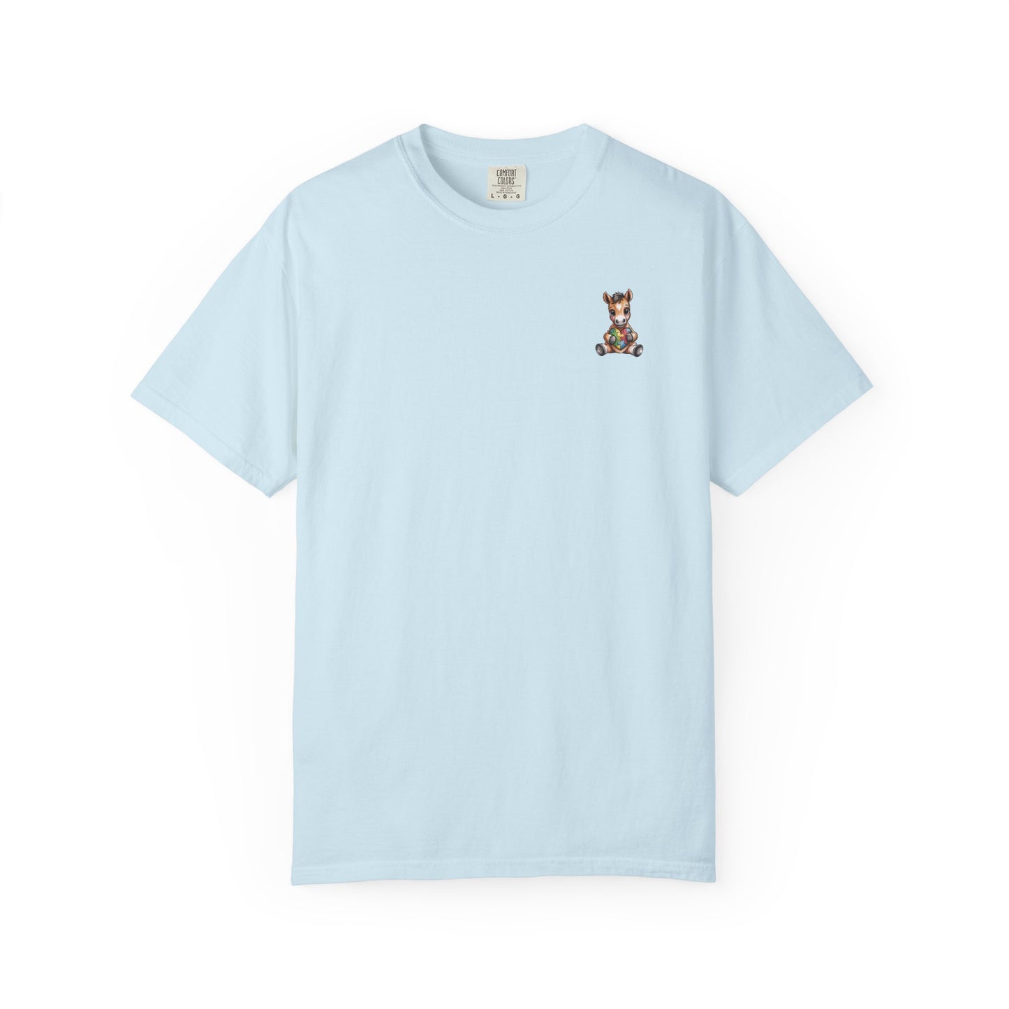 Horse & Heart Autism Awareness T Shirt | Comfort Colors Neurodiversity Support Tee