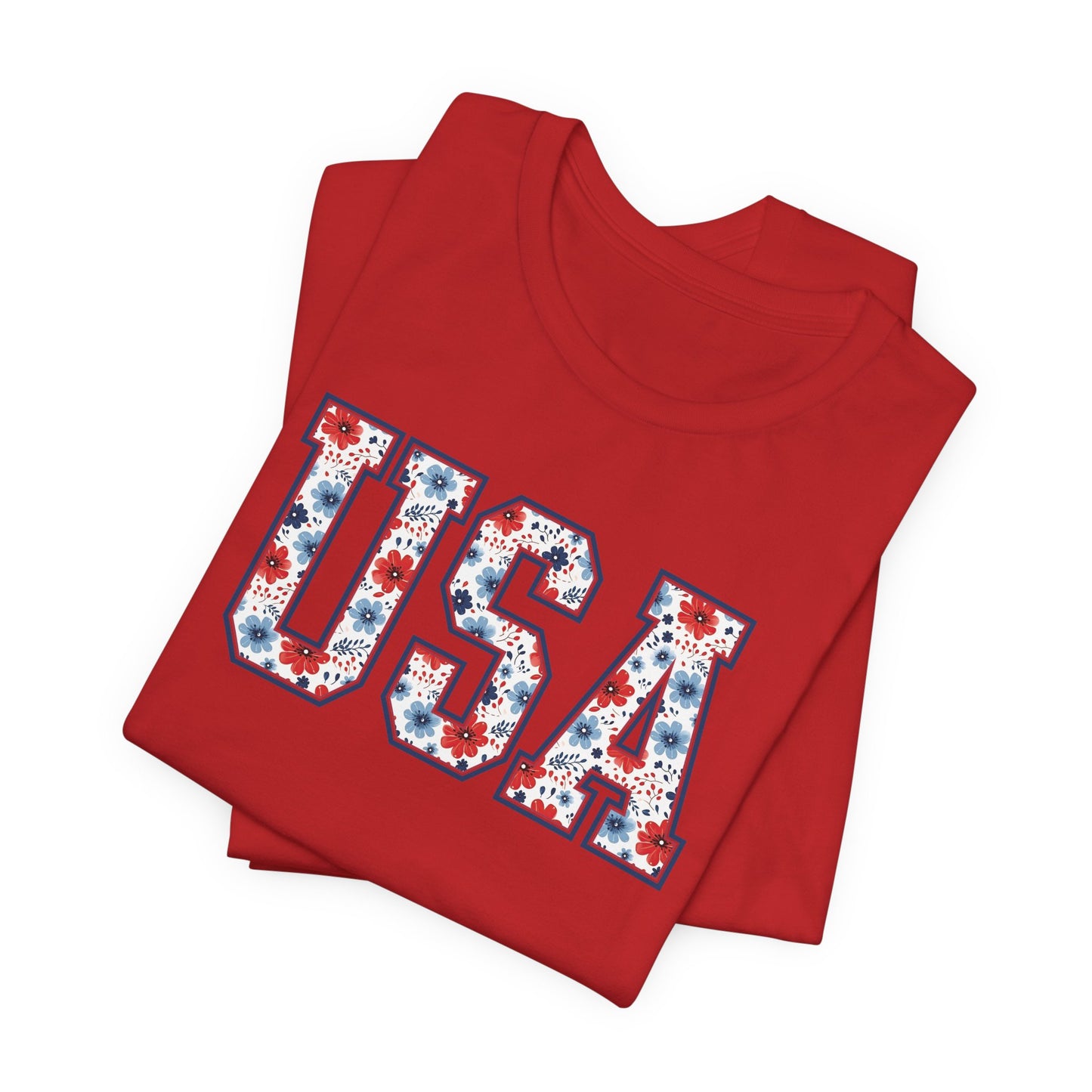 Floral USA Vintage Americana T-Shirt