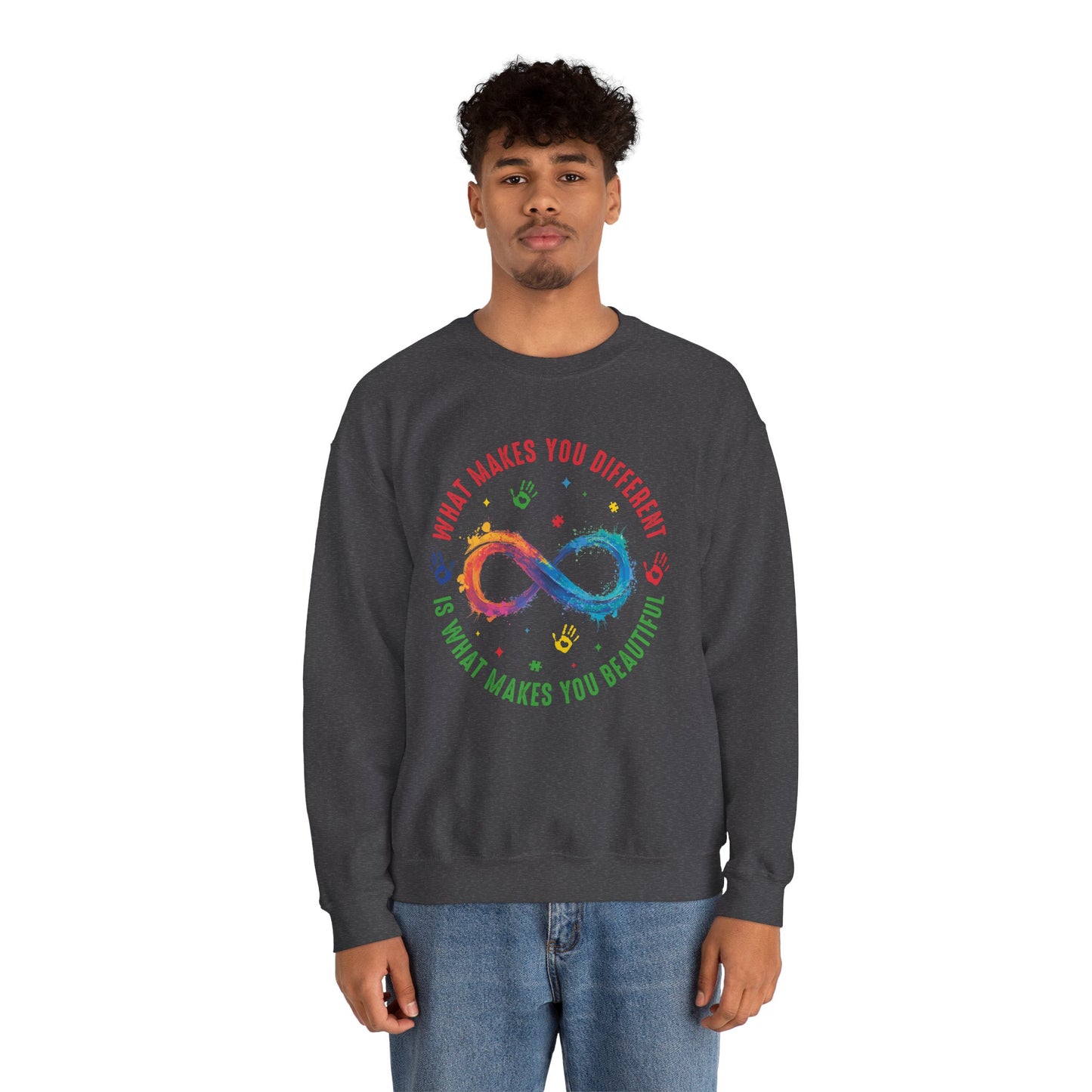 What Makes You Different Makes You Beautiful Sweatshirt | Neurodiversity Acceptance Crewneck