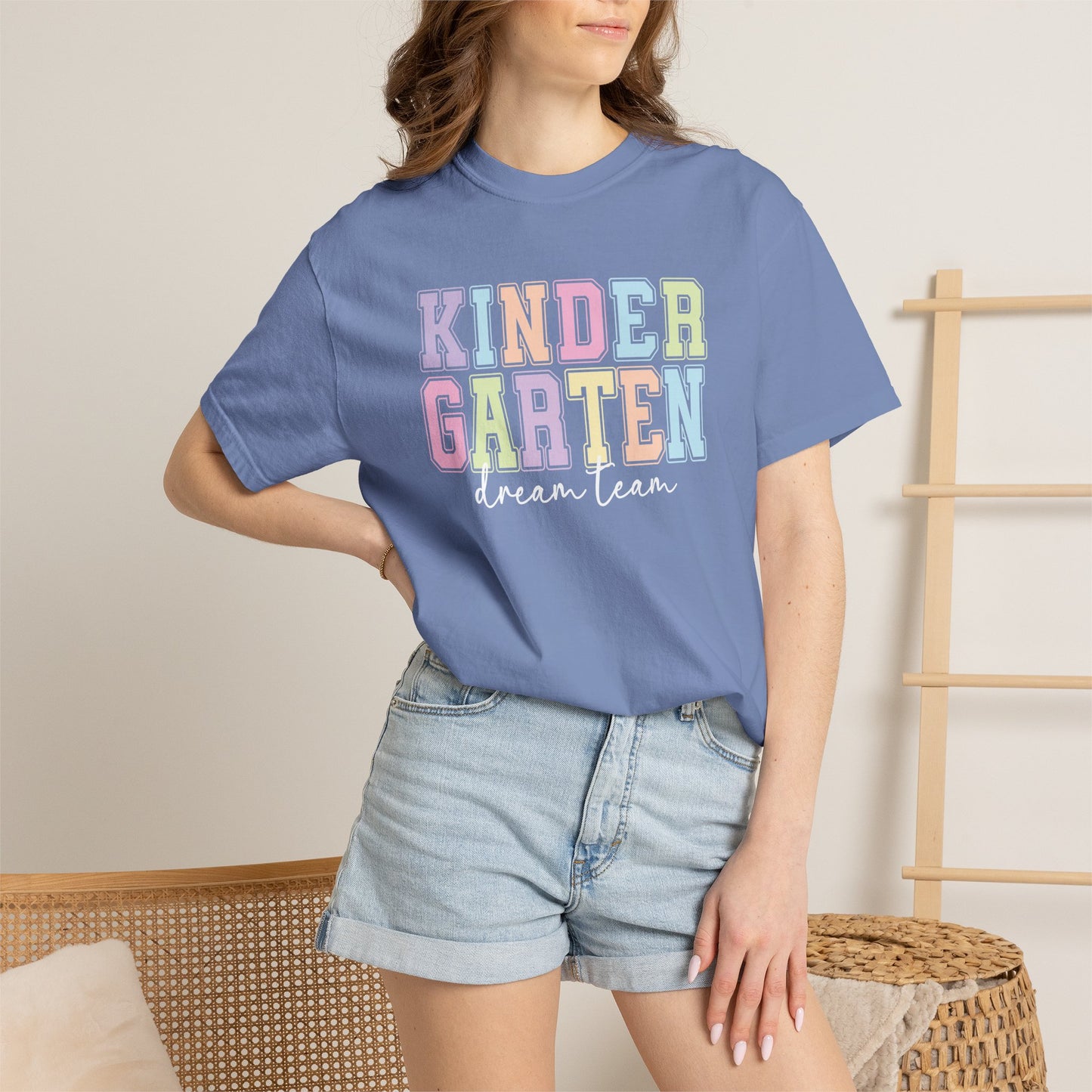 Kindergarten Dream Team Comfort Colors® Teacher Shirt | Grade Level Teacher T-Shirt